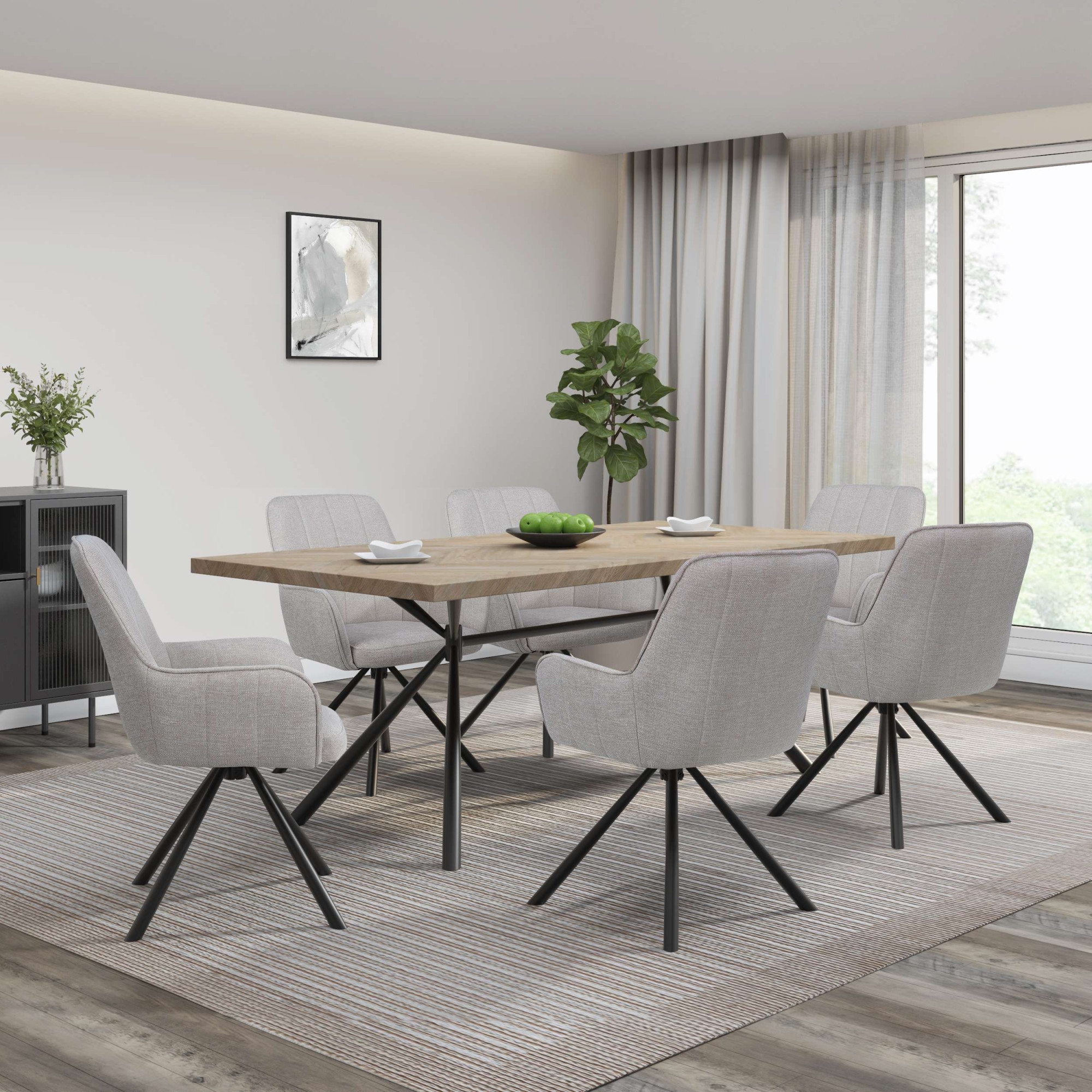 GOODproduct Esszimmerstuhl »Flaurent« () 2 Stk.gepolsterte Rückenlehne, Armlehne und Sitzfläche, Sitzhöhe 50 cm