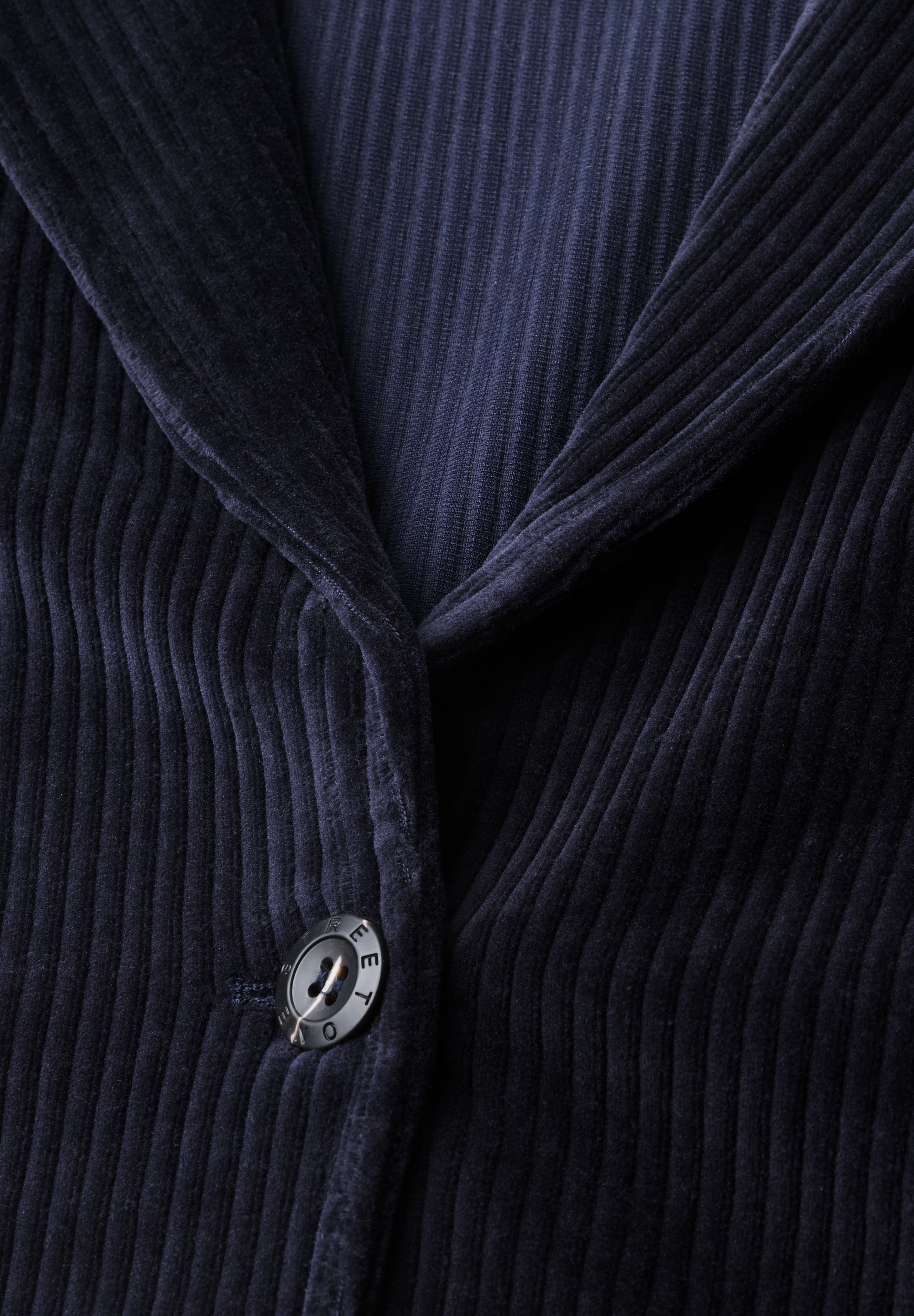 STREET ONE Veste blazer velours côtelé avec col à revers et boutons