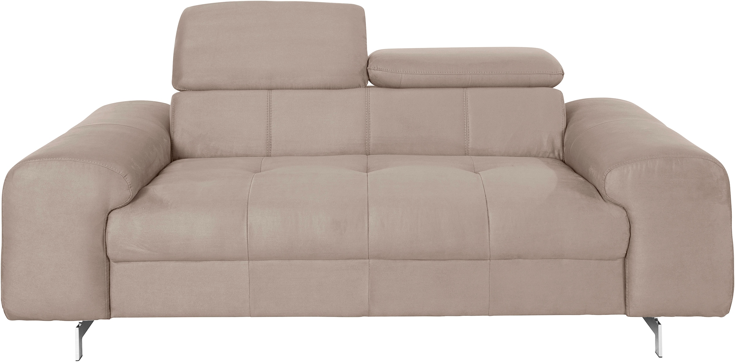 COTTA 2-places »Chef« Big-Sofa mit Kopfteilverstellung, edle Metallkufen