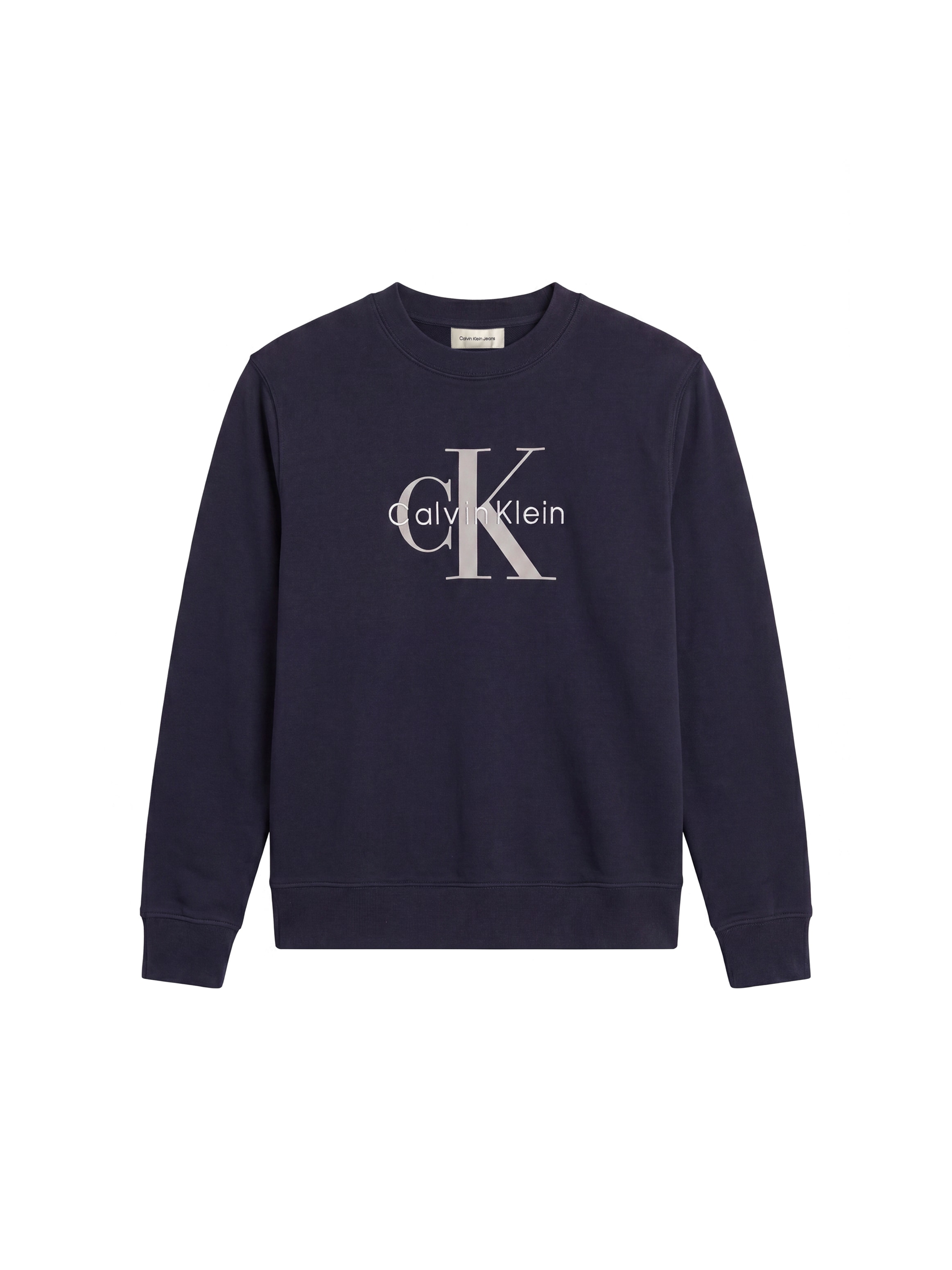 Calvin Klein Jeans Sweatshirt , Rundhalsausschnitt, Regular Fit, grosser Logo-Print
