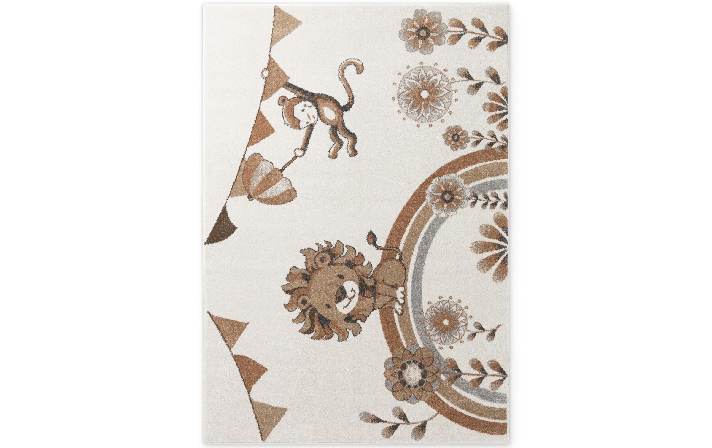 Villeroy & Boch Tapis pour enfants »Roar like a Lion Summer Party Teppich« Rectangulaire 9 mm Höhe Spielteppich weich, Kinderzimmer, Boho Kids Spielunterlage, Tieremotiv