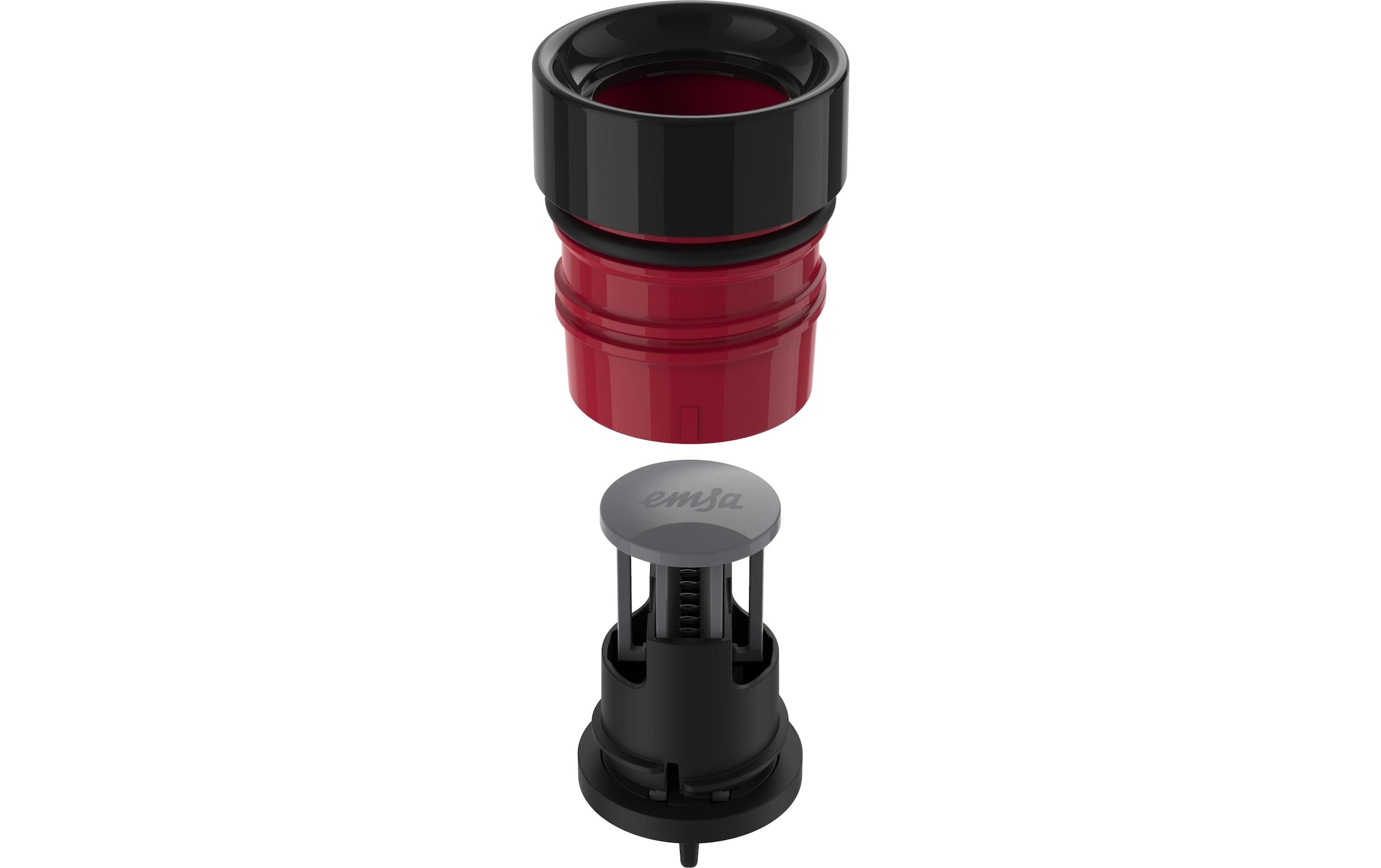 Emsa Gourde »Bludrop Sleeve« acier inoxydable/silicone, Quick-Press, 12h chaud/24h froid