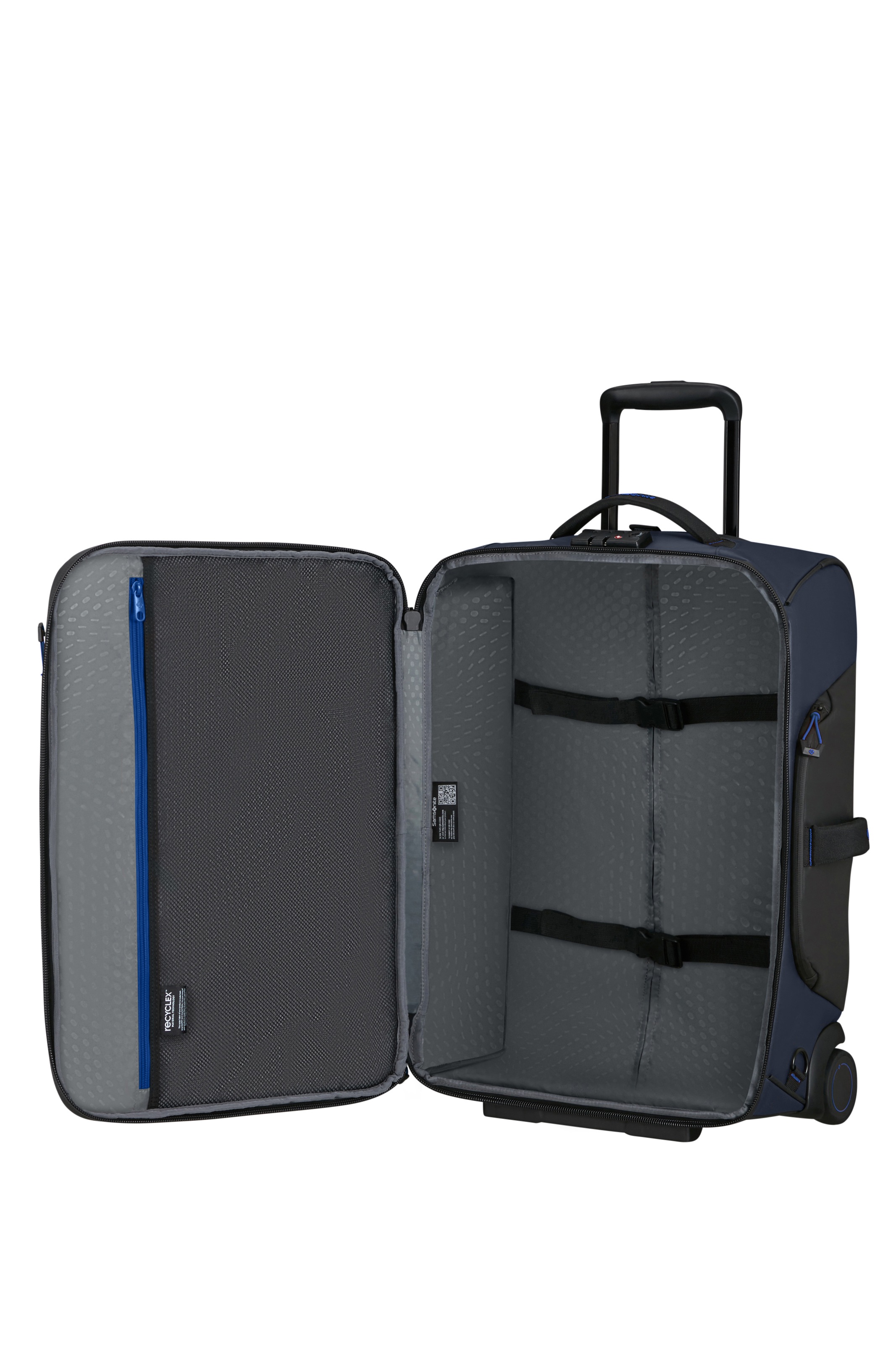 Samsonite Trolley à bagages souples »Prodiver 55« 51 litre 2 Rollen en nylon robuste, avec poche latérale pratique, avec housse de pluie