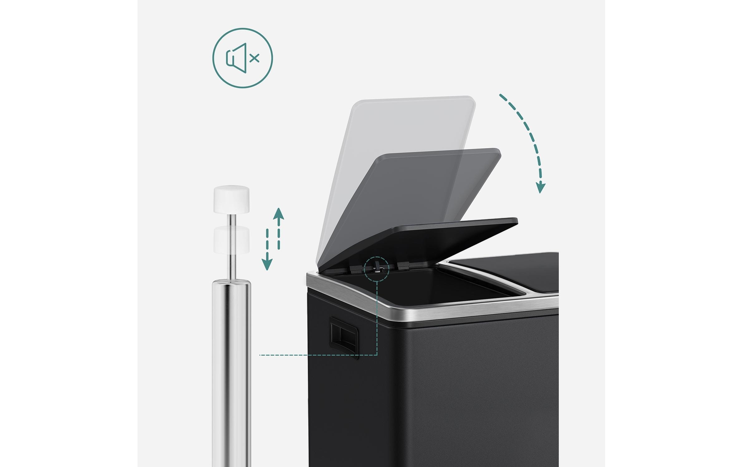 SONGMICS Poubelle »30 l« 2 Behälter