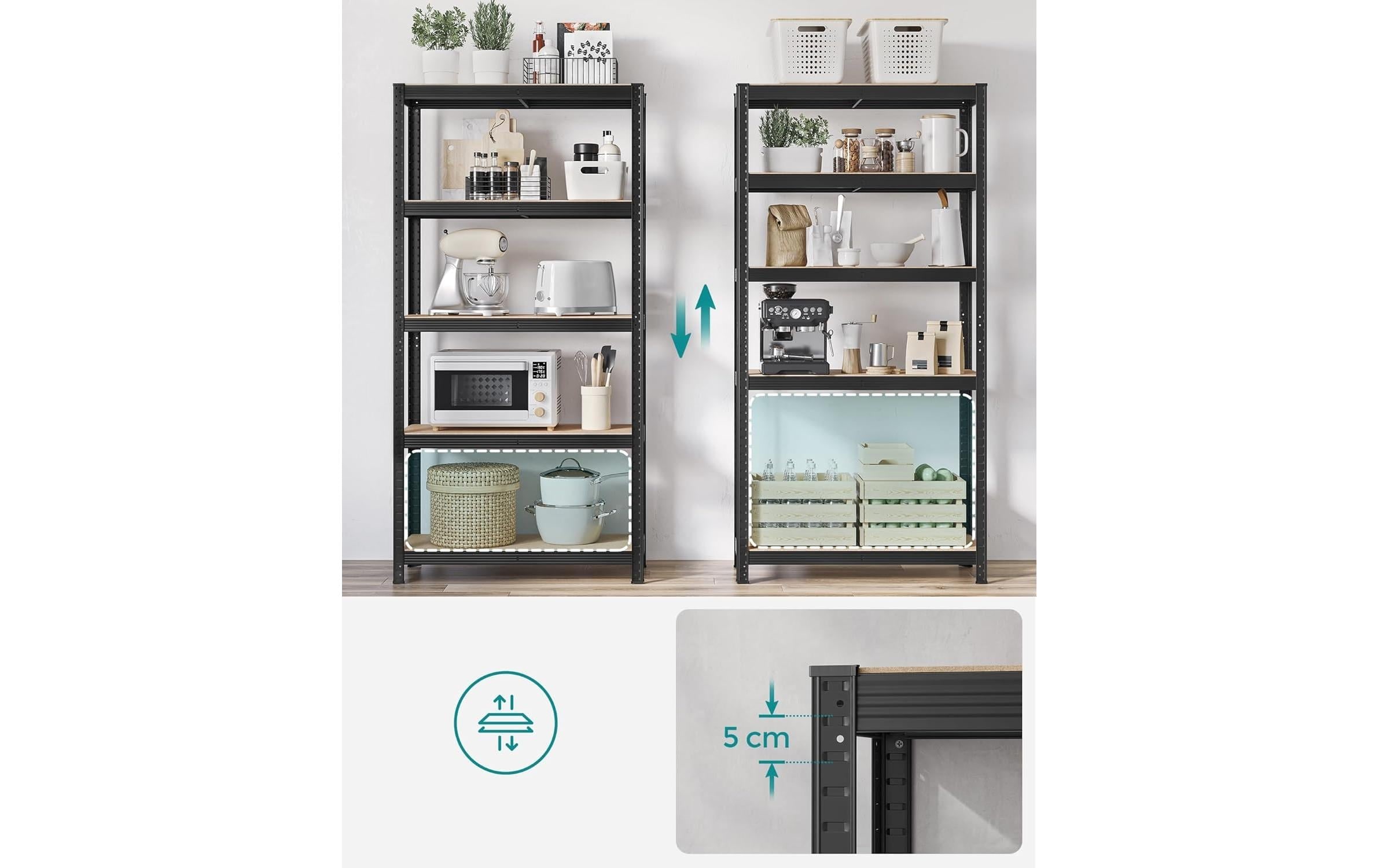 SONGMICS Regal »Songmics Regal 5 Ablagen Schwarz«