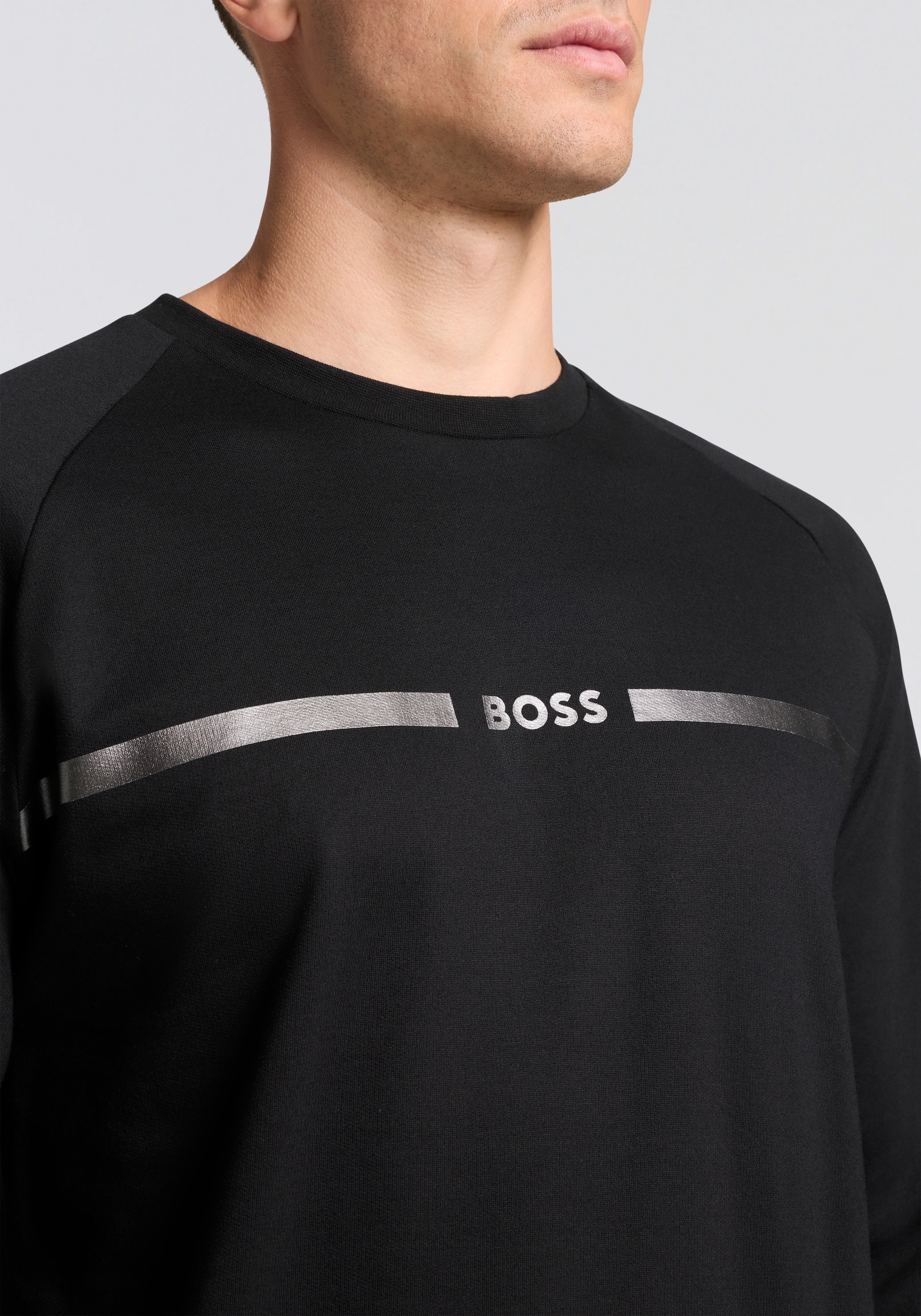 BOSS Sweatshirt »Authentic«, Rundhalsausschnitt, regular fit, Logodruck
