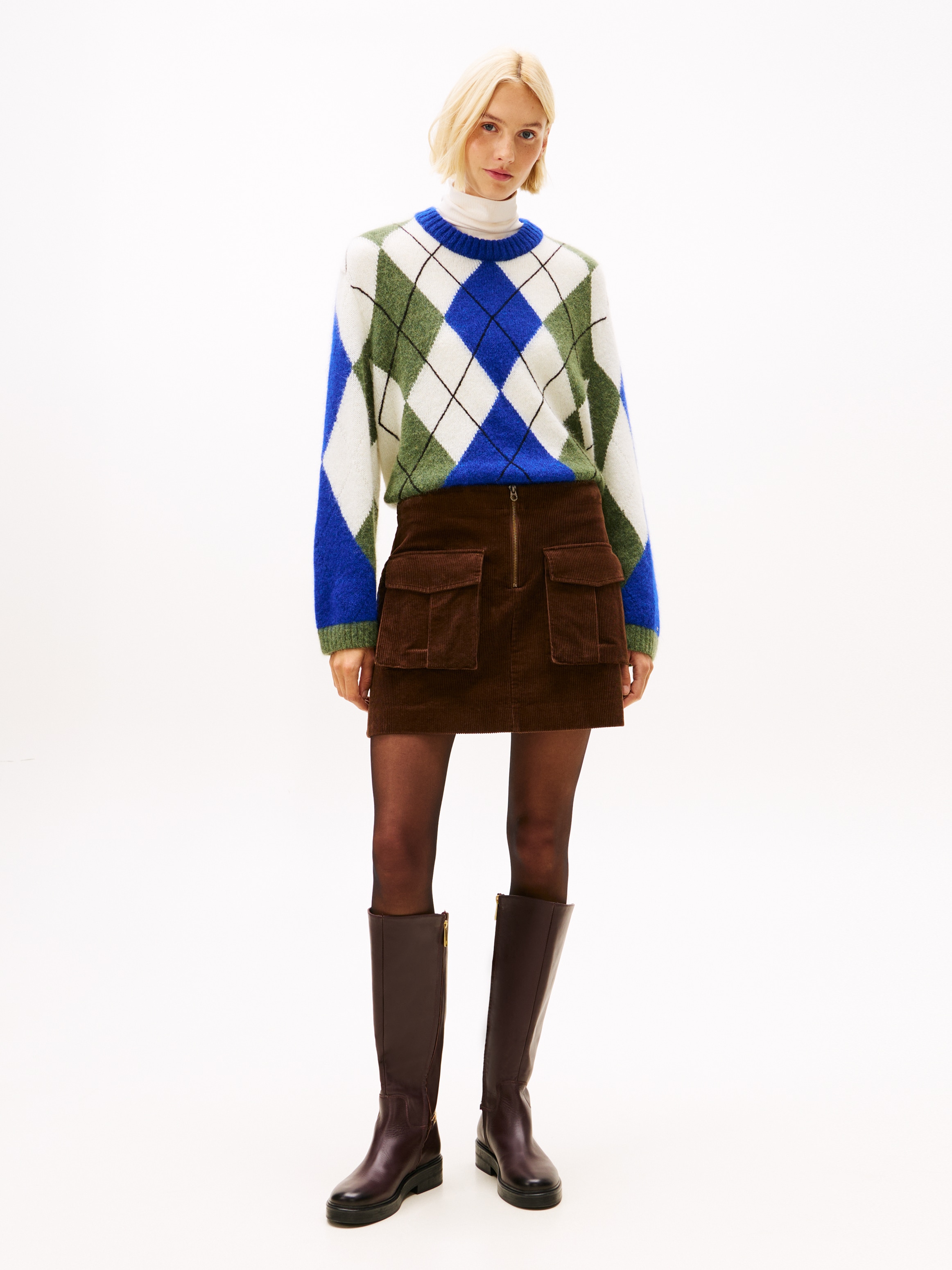 Tommy Hilfiger Pull en tricot »ALPACA BLEND ARGYLE C-NK LS SWT«