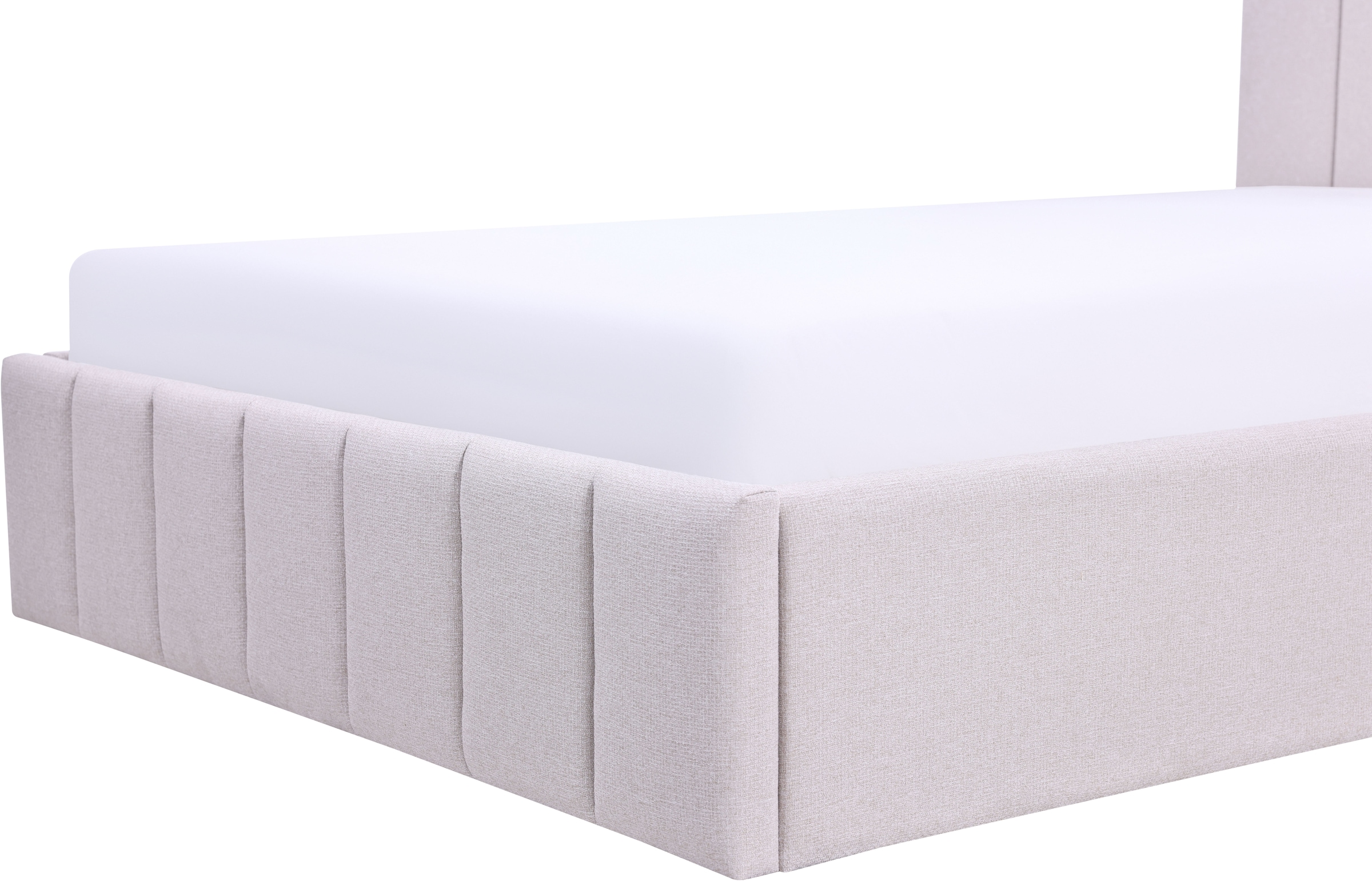 Home affaire Lit rembourré »MANTEIGAS, Familienbett mit hochwertigem Strukturstoff« surface de couchage 120x200 et 240x200 cm, sans sommier à lattes ni matelas