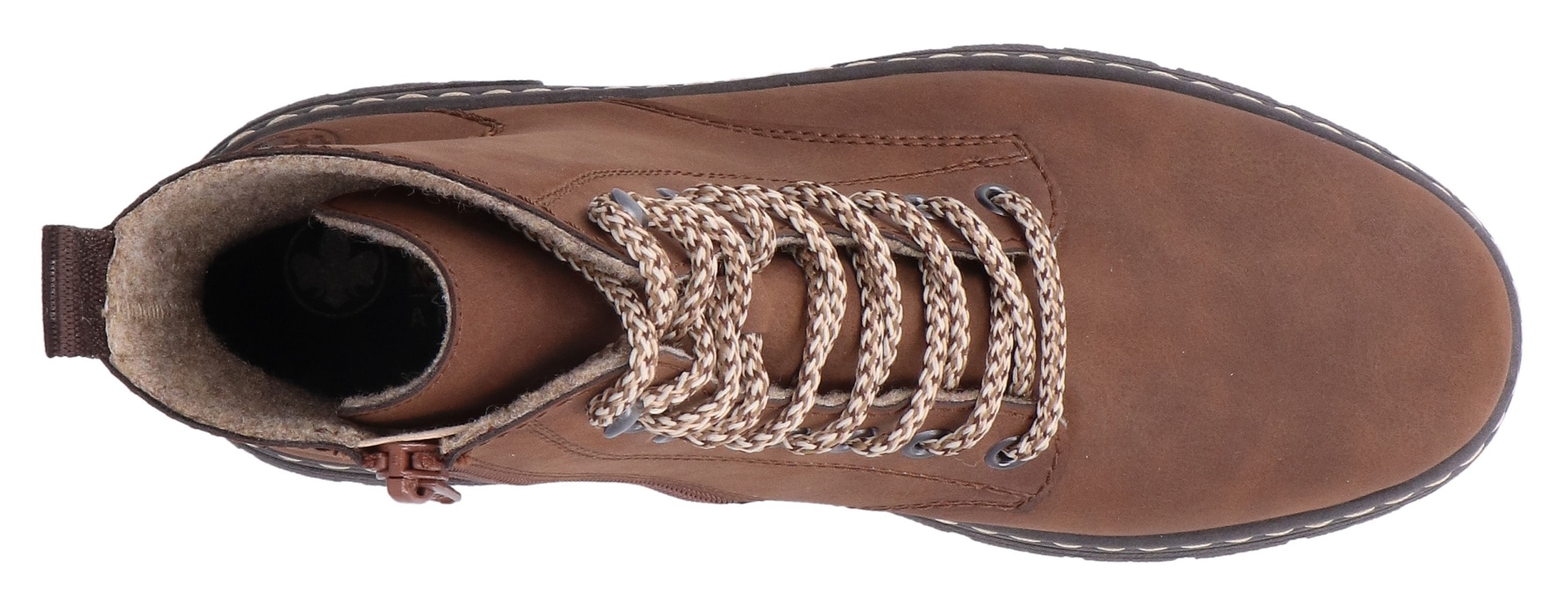 Rieker Bottes à lacets  bottines à lacets, bottines à plateforme, semelle profilée, avec fermeture éclair intérieure