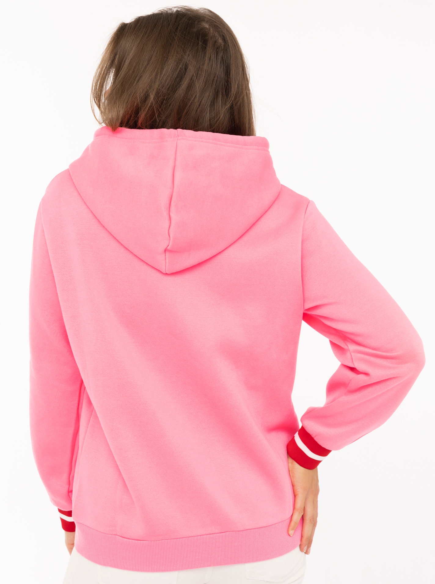 Zwillingsherz Veste sweat »"Très Bien"« Mini Moi, motif mignon de teckel, poignets rayés, capuche, fermeture éclair