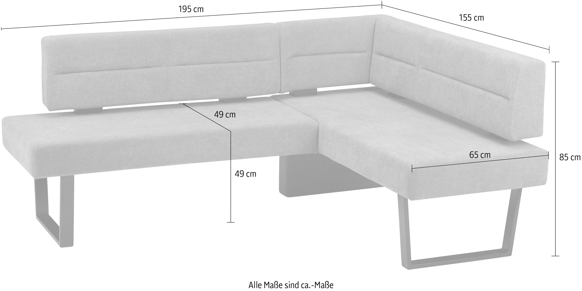 massivline&more »Martina« design moderne, structure en métal massif