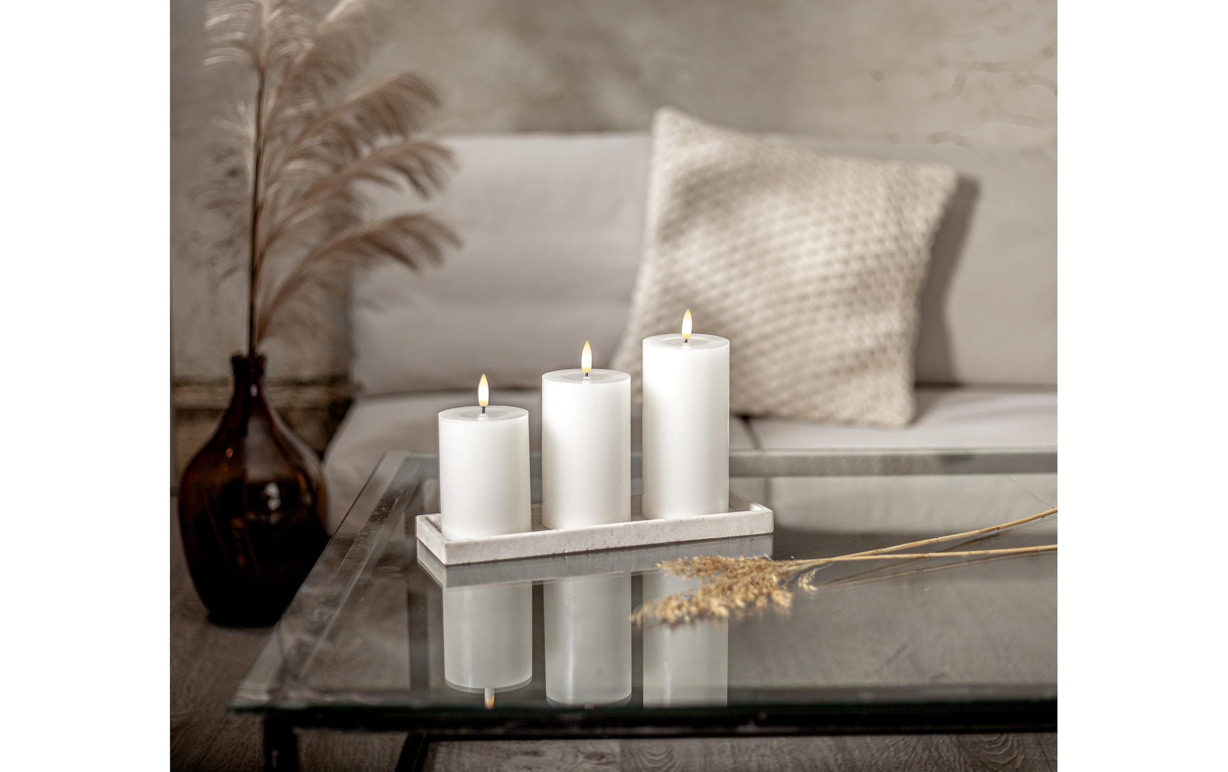 Parforce Traditional Hunting LED-Kerze »Set Pillar Charge 3P Indoor«