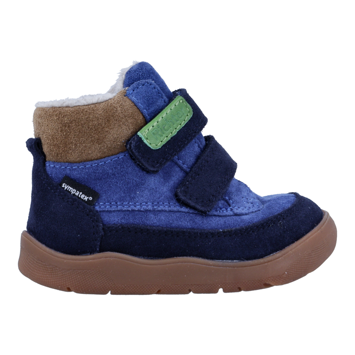 Richter Chaussures pieds nus »Samy Winter«  Klettschuh mit Kontrastbesätzen, Grössenschablone zum Download