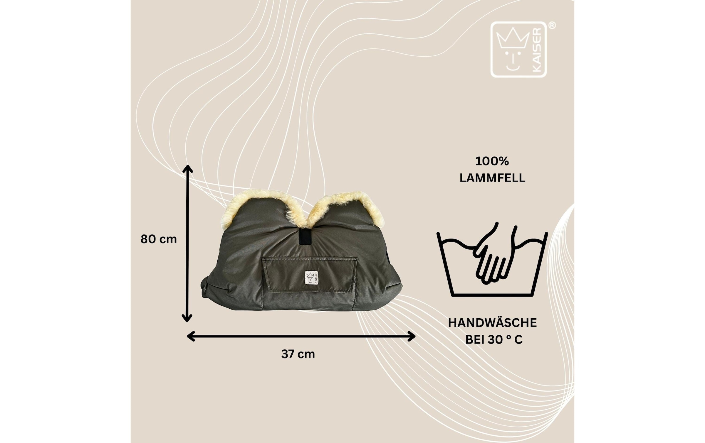 Kaiser Kinderwagen-Handwärmer »Lammfell Big«