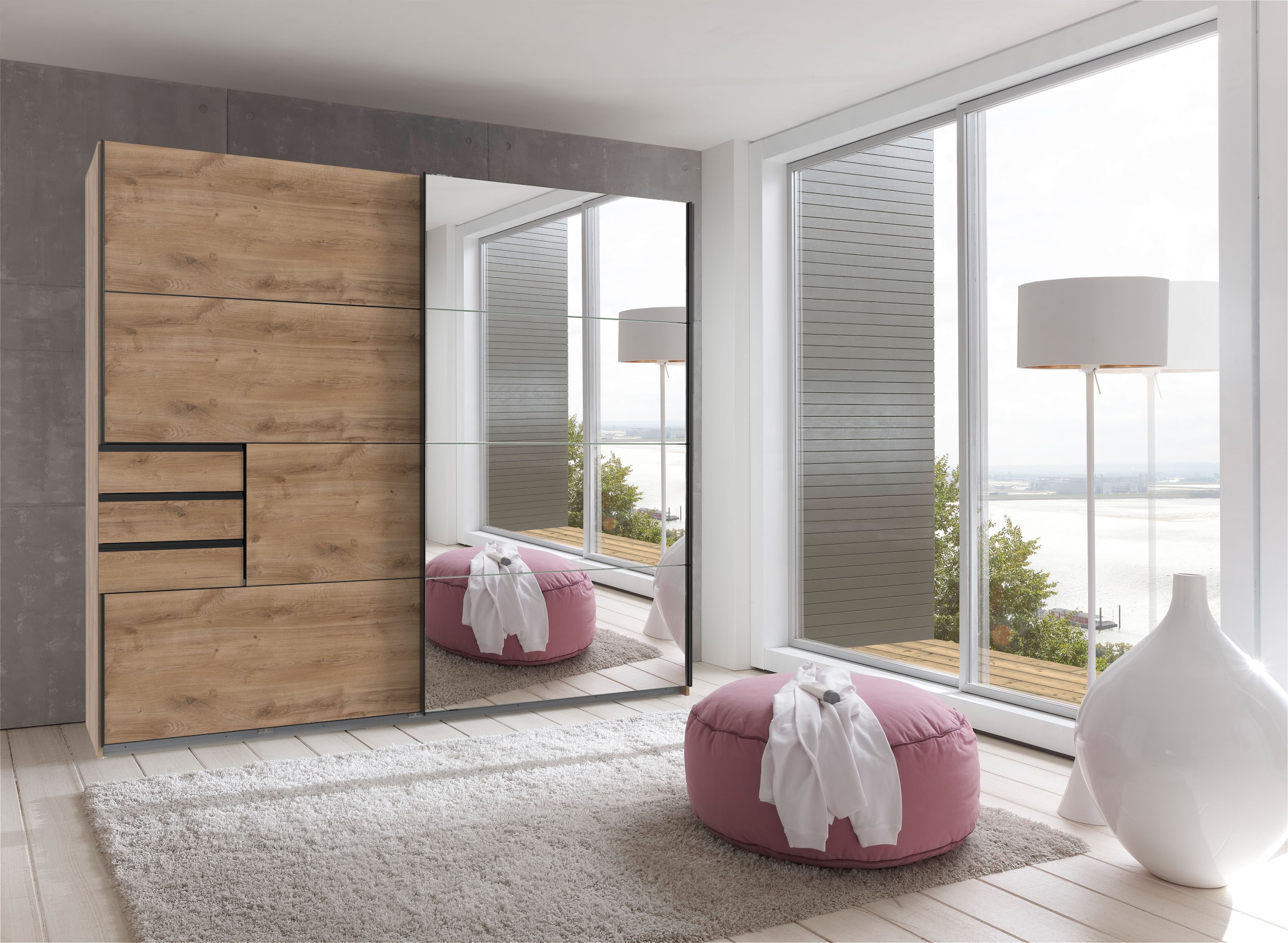 Wimex Schwebetürenschrank »Saigon« mit Spiegeltür, 2 Türen, 225cm breit