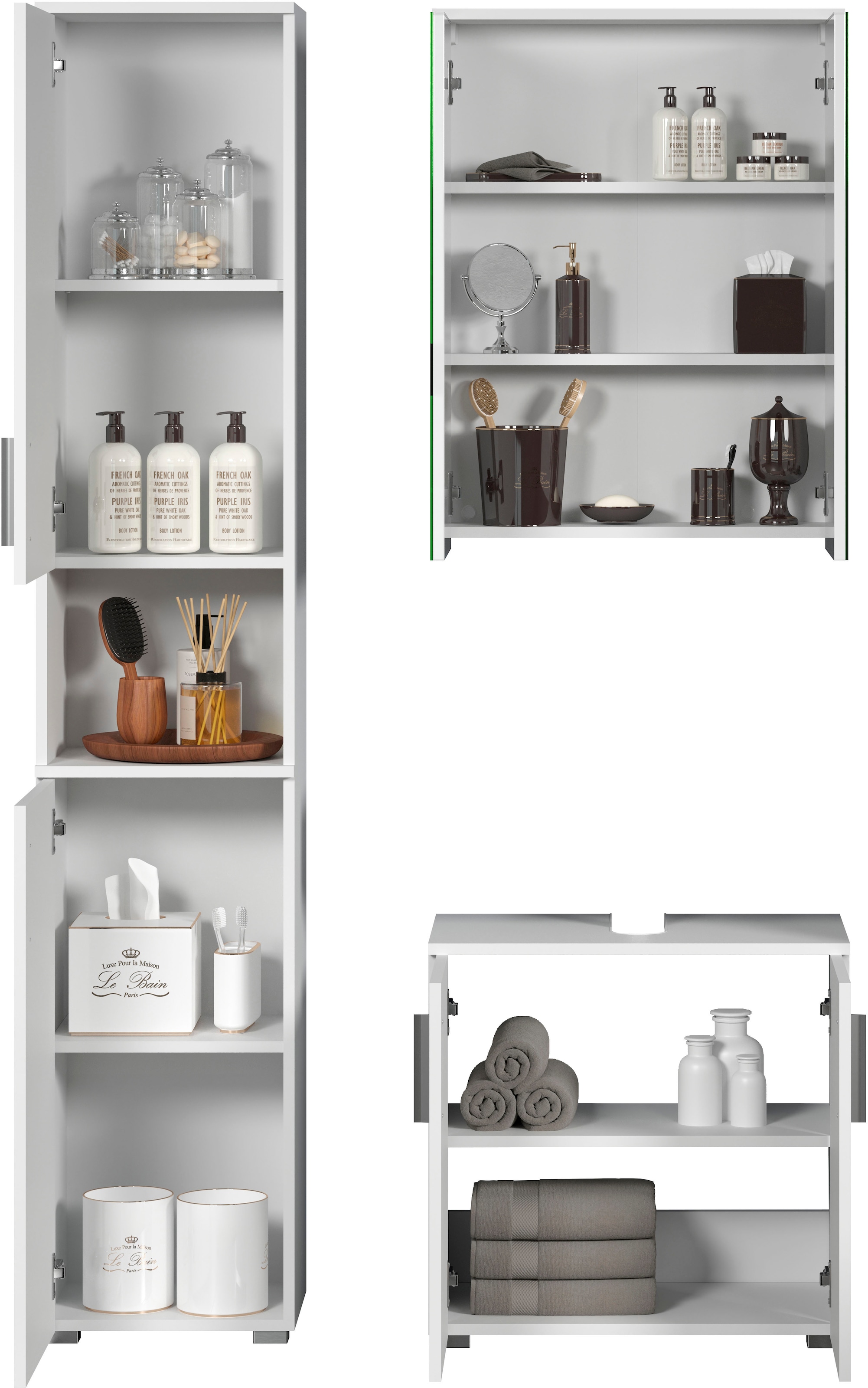 welltime Badezimmer-Set »Prag« Set, 3 Stk. tlg.