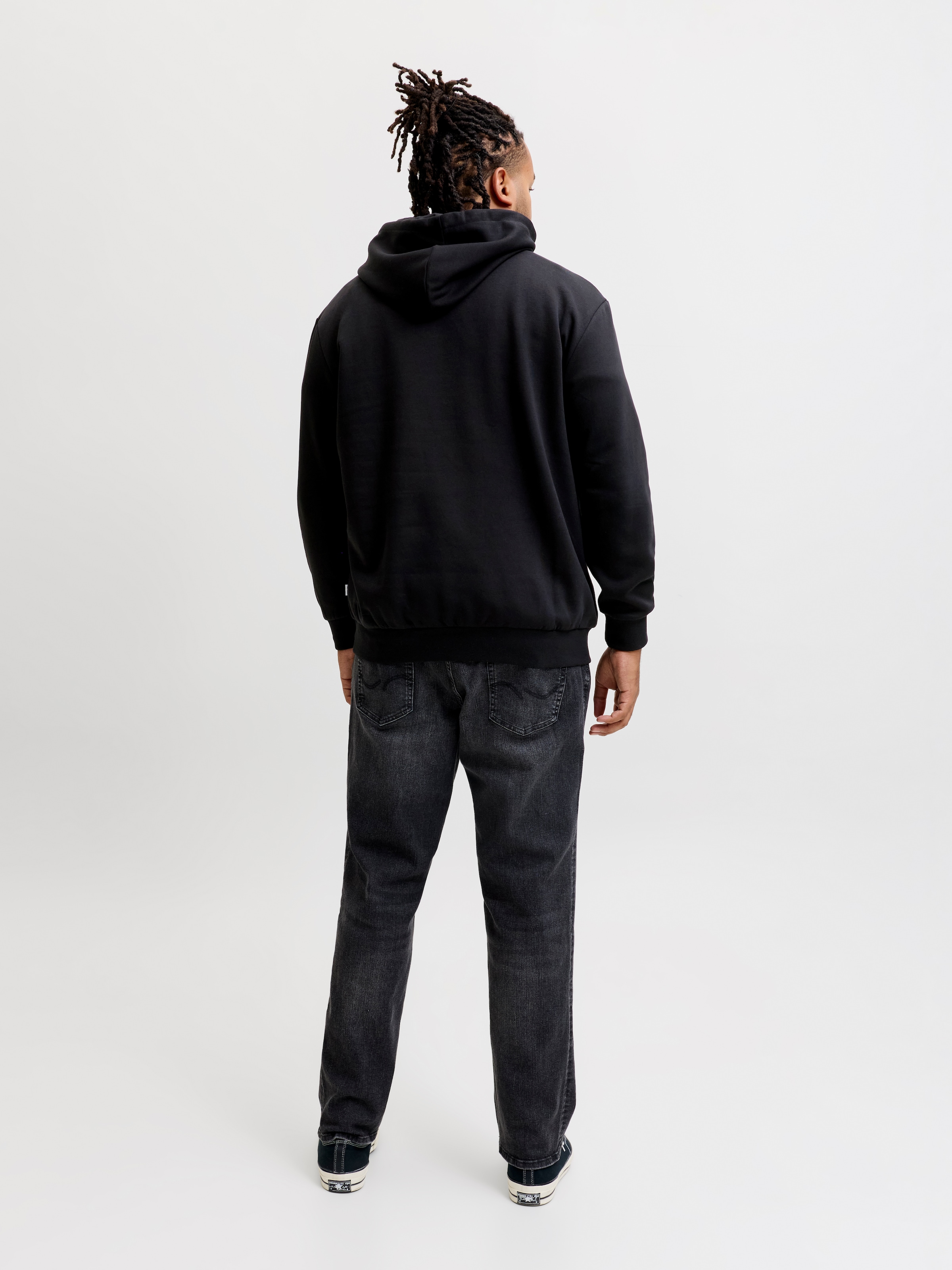 Jack & Jones PlusSize Sweat à capuche »JJELOGO SWEAT HOOD 2 COL AW26 SN PLS«, mélange coton, coupe normale
