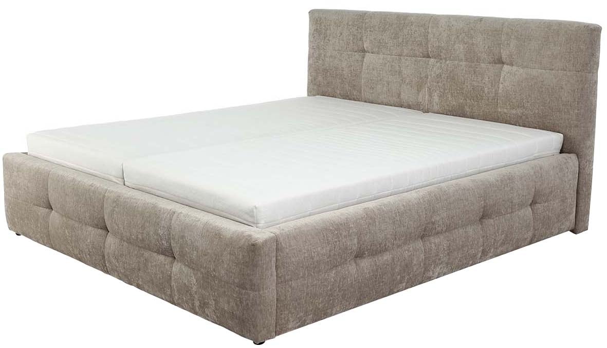 Jockenhöfer Gruppe Polsterbett »TIVOLI, optional mit Federholzleisten & Wendematratze H2/H3« 2 Einlegetiefen, Chenille-Bezug, Liegefläche 180 cm x 200 cm