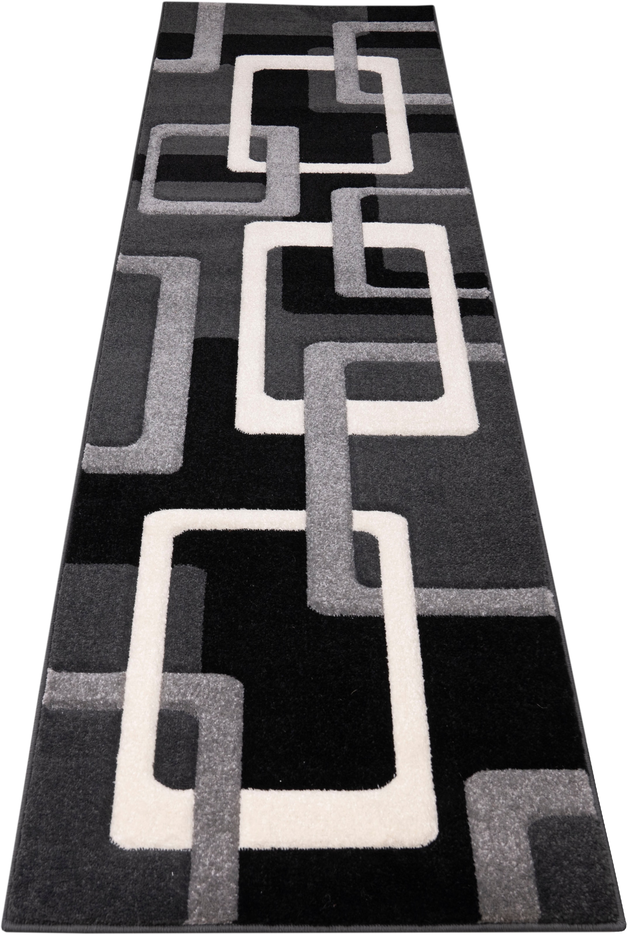 my home Läufer »Maxim« rechteckig 12 mm Höhe Hoch-Tief-Effekt, Kurzflor, 3D-Design