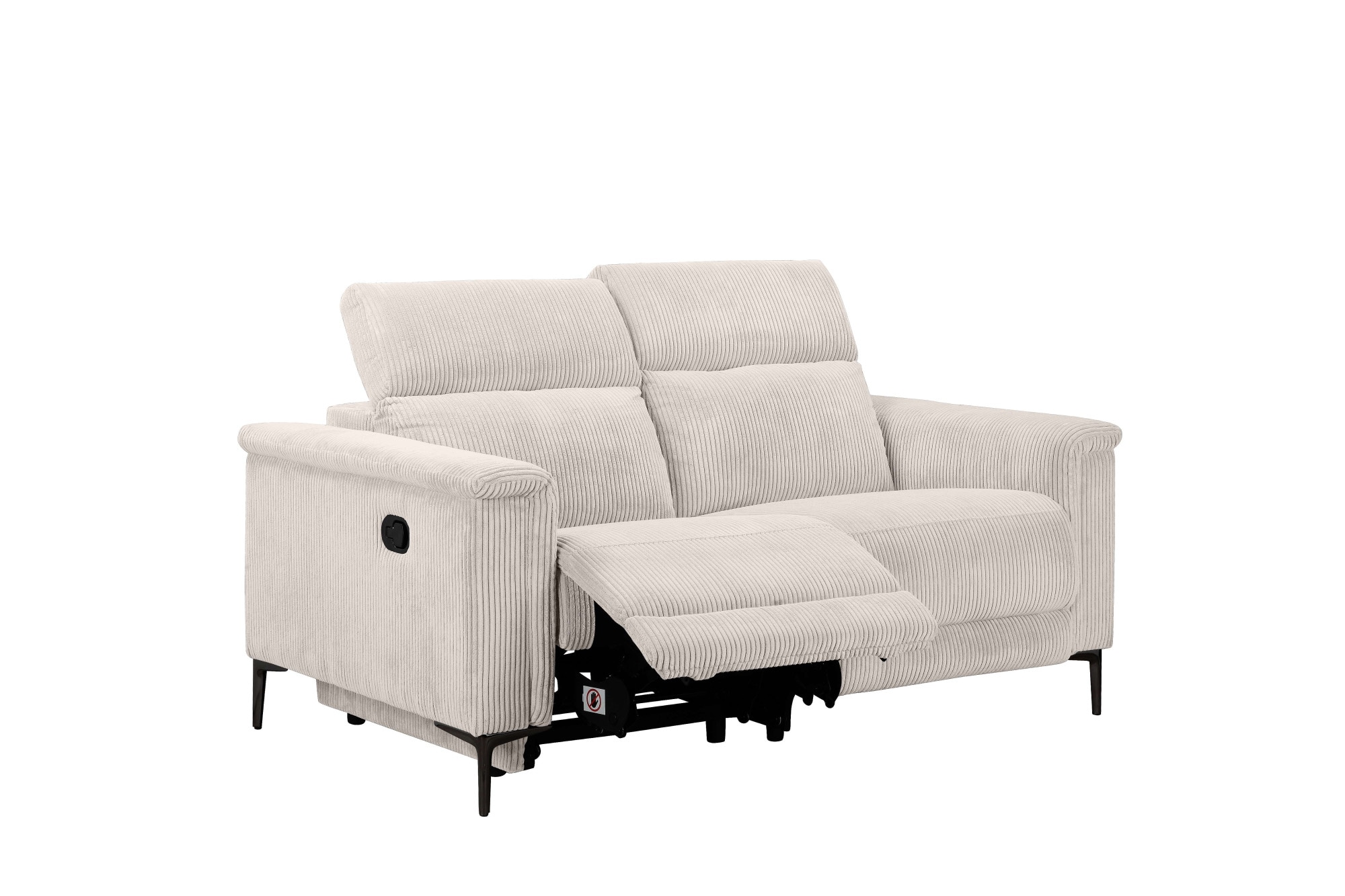 Home affaire 2-places »Lund Cord, 160 cm, manuelle o. elektrische Relaxfunktion« Relaxfunktion, USB-C, Kopfteilverstellung, Breite 160 cm