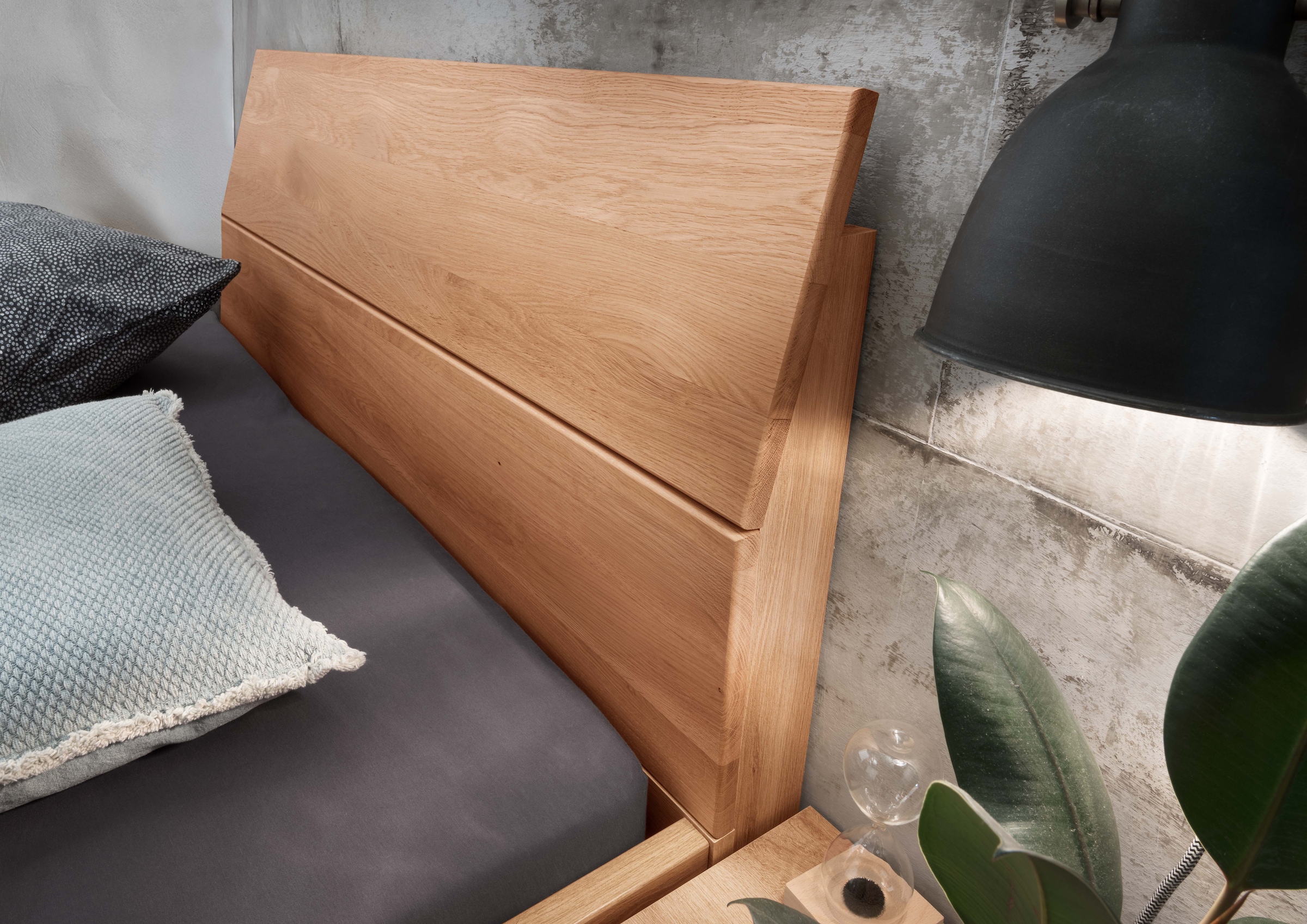 WIEMANN Lit en bois »Cardiff, Bettgestell, Bettrahmen, teilmassiv Erle« Capacité 110/220 kg, réglable en 4 hauteurs, MADE IN GERMANY,  Tête et pied en bois massif d'aulne, différentes tailles