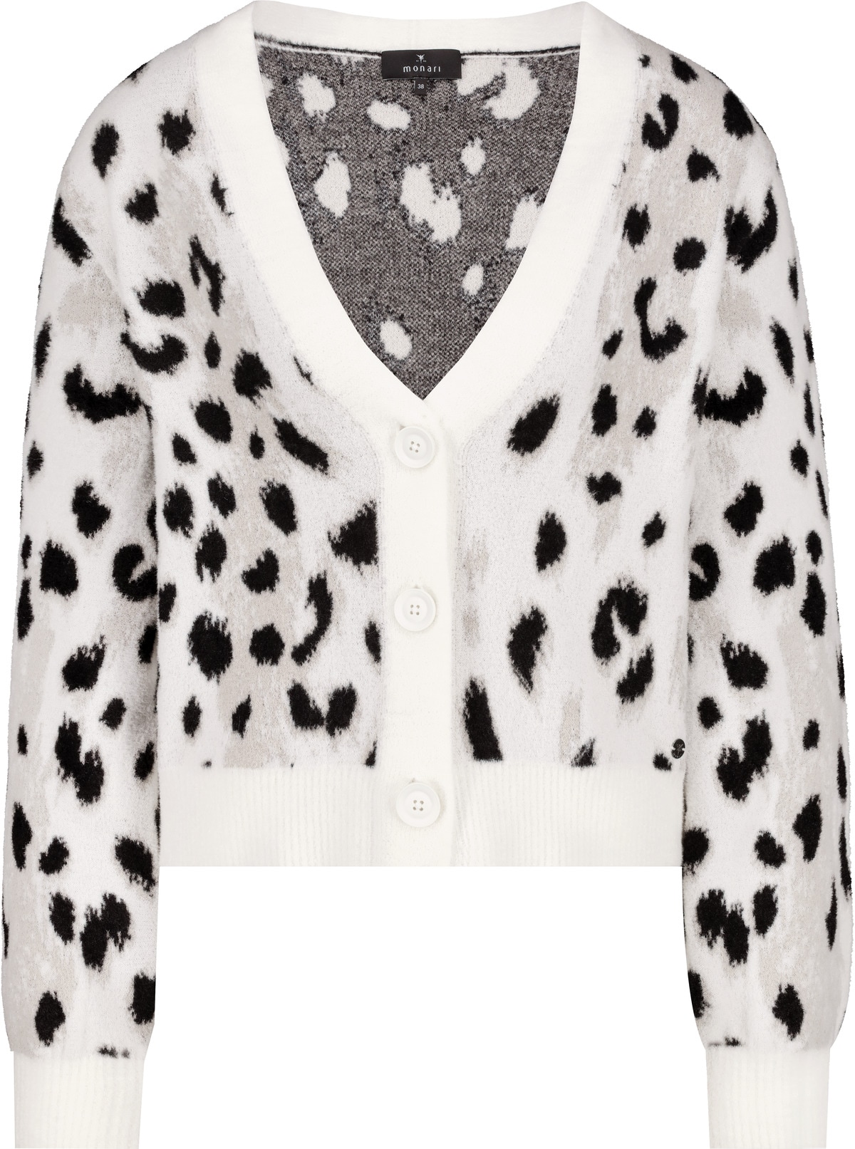 Monari Veste en tricot »Jacke Strickjacke Leojacq.« Regular fit mit V-Ausschnitt