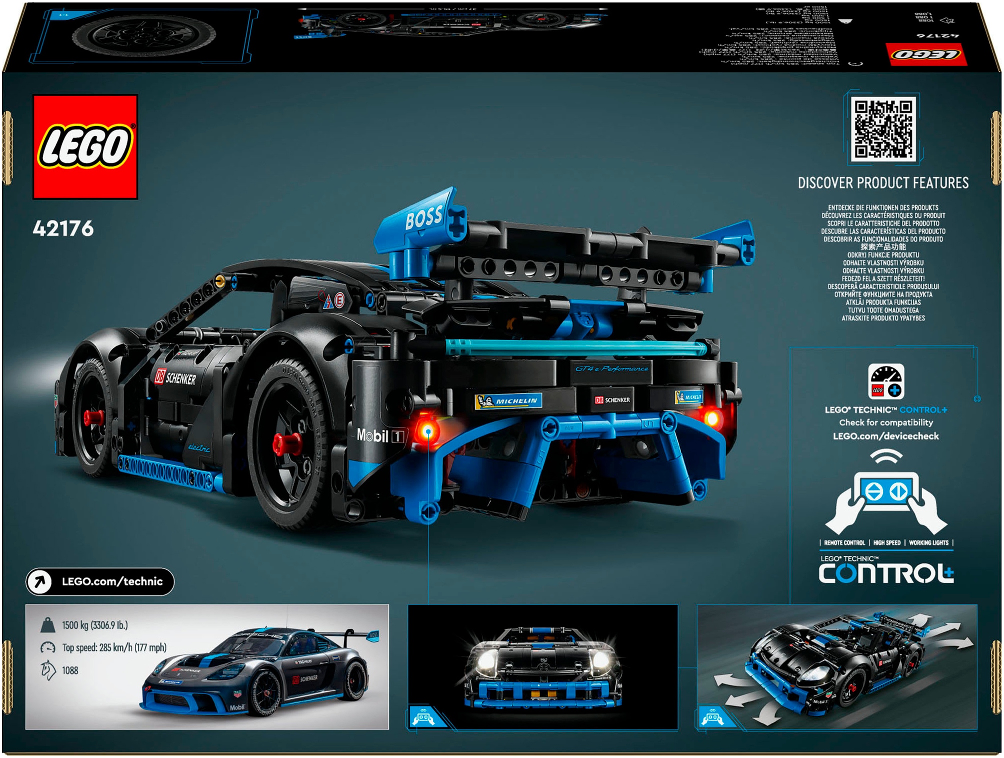LEGO® Konstruktionsspielsteine »Porsche GT4 e-Performance Rennwagen (42176), LEGO Technic« Made in Europe