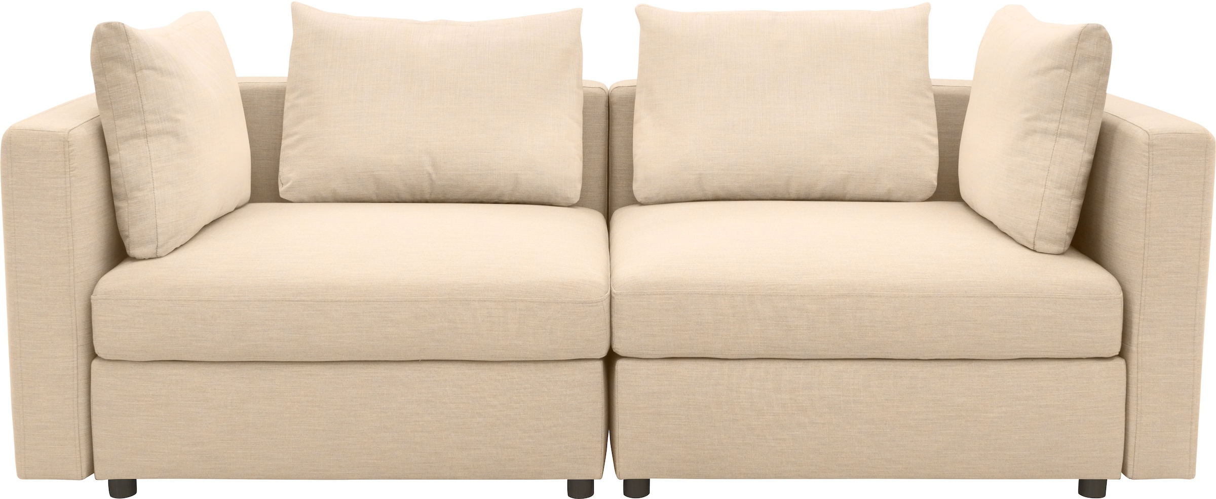 DOMO collection 2-places »Solskin, individuell erweiterbar/kombinierbar« mit losen Kissen. Rücken- und Seitenteile als Stecksystem.