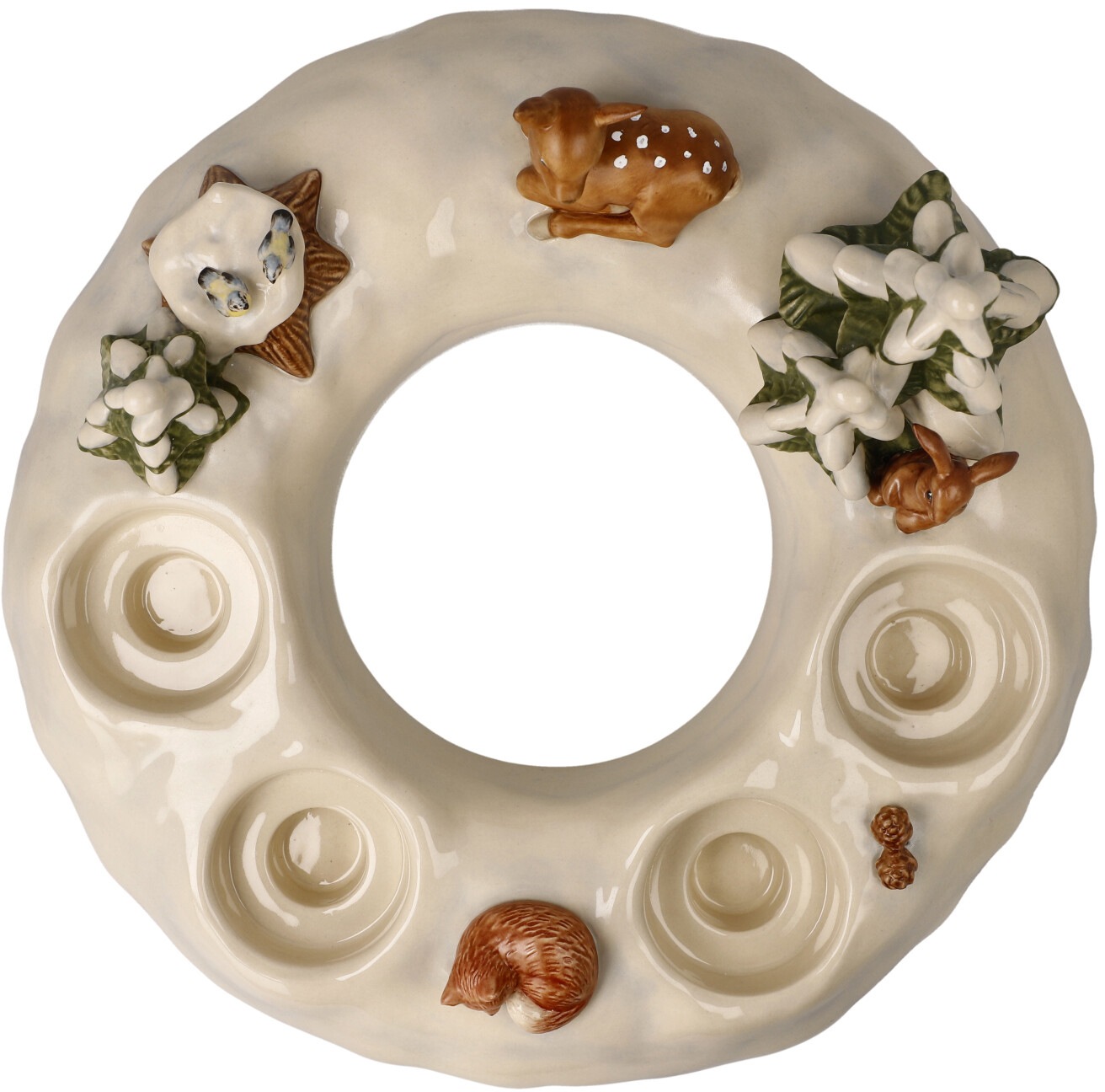 Goebel Adventsleuchter »Winterwald, Weihnachtsdeko« Adventskranz, Steingut