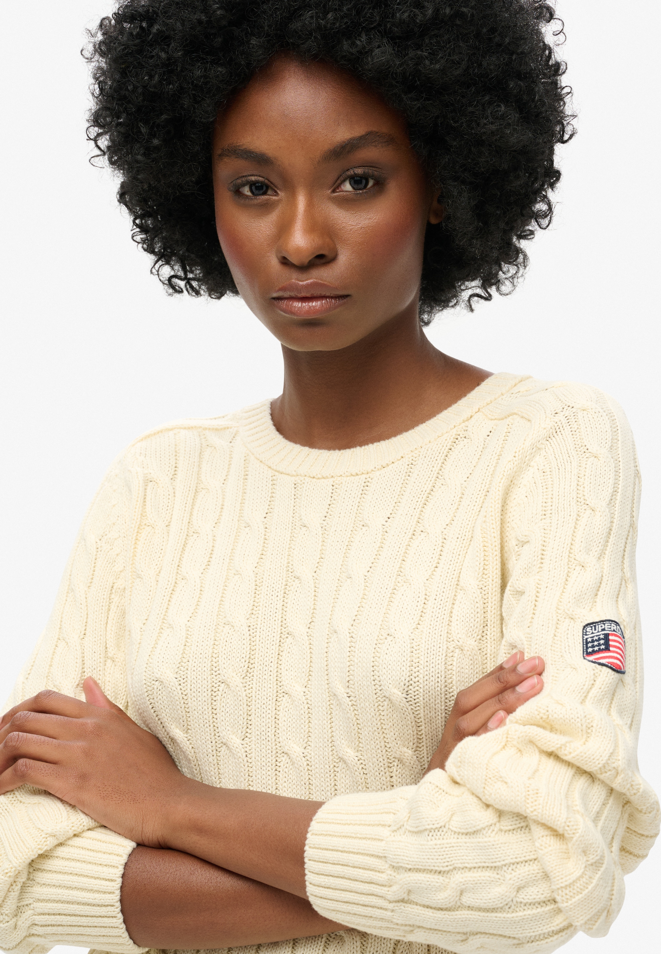 Superdry Strickpullover »SLOUCHY CABLE KNIT«