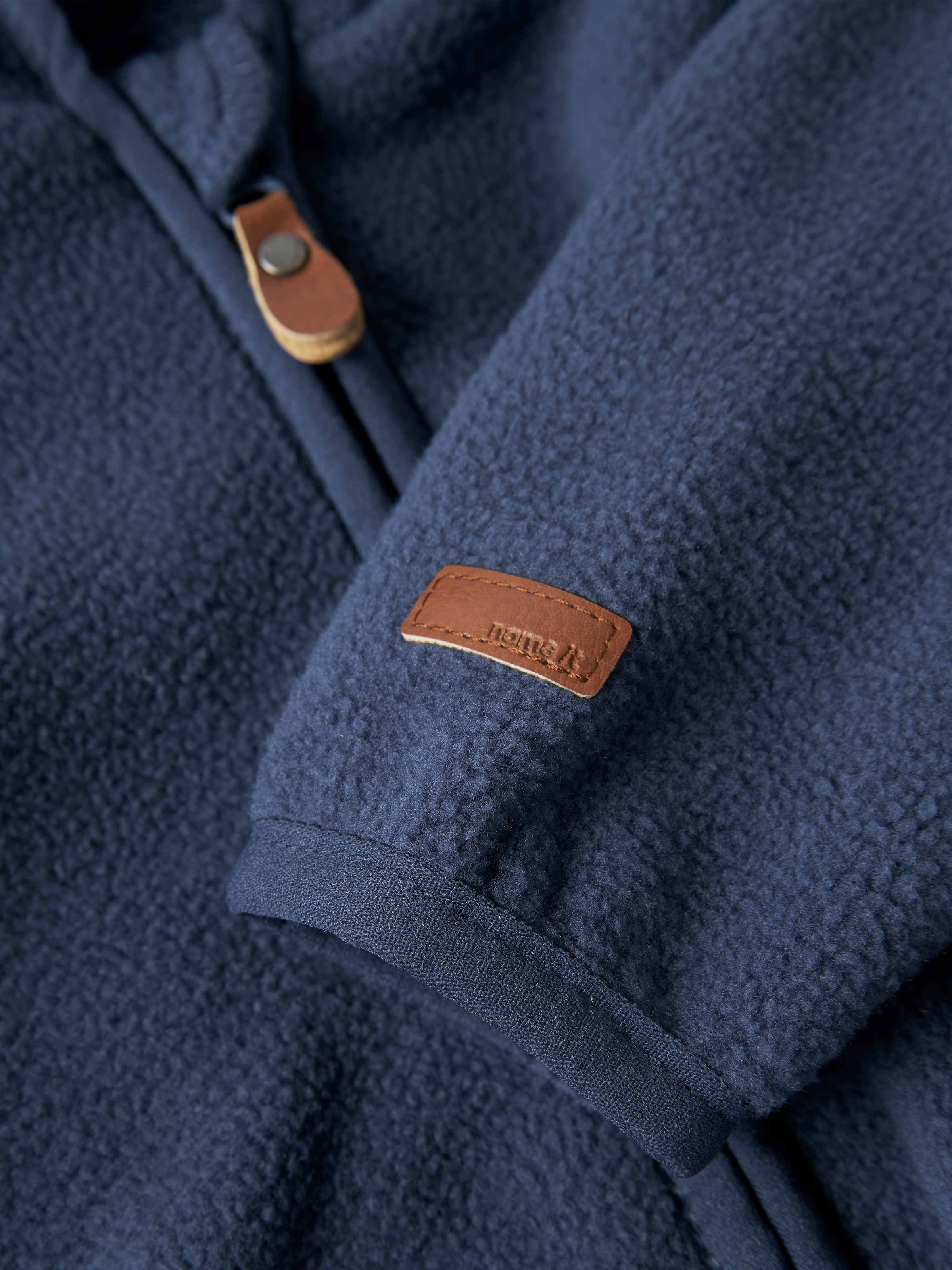 Name It Veste à capuche en polaire »NBNMEEKO FLEECE JACKET MELANGE« avec capuche polaire, fermeture éclair avec protège-menton