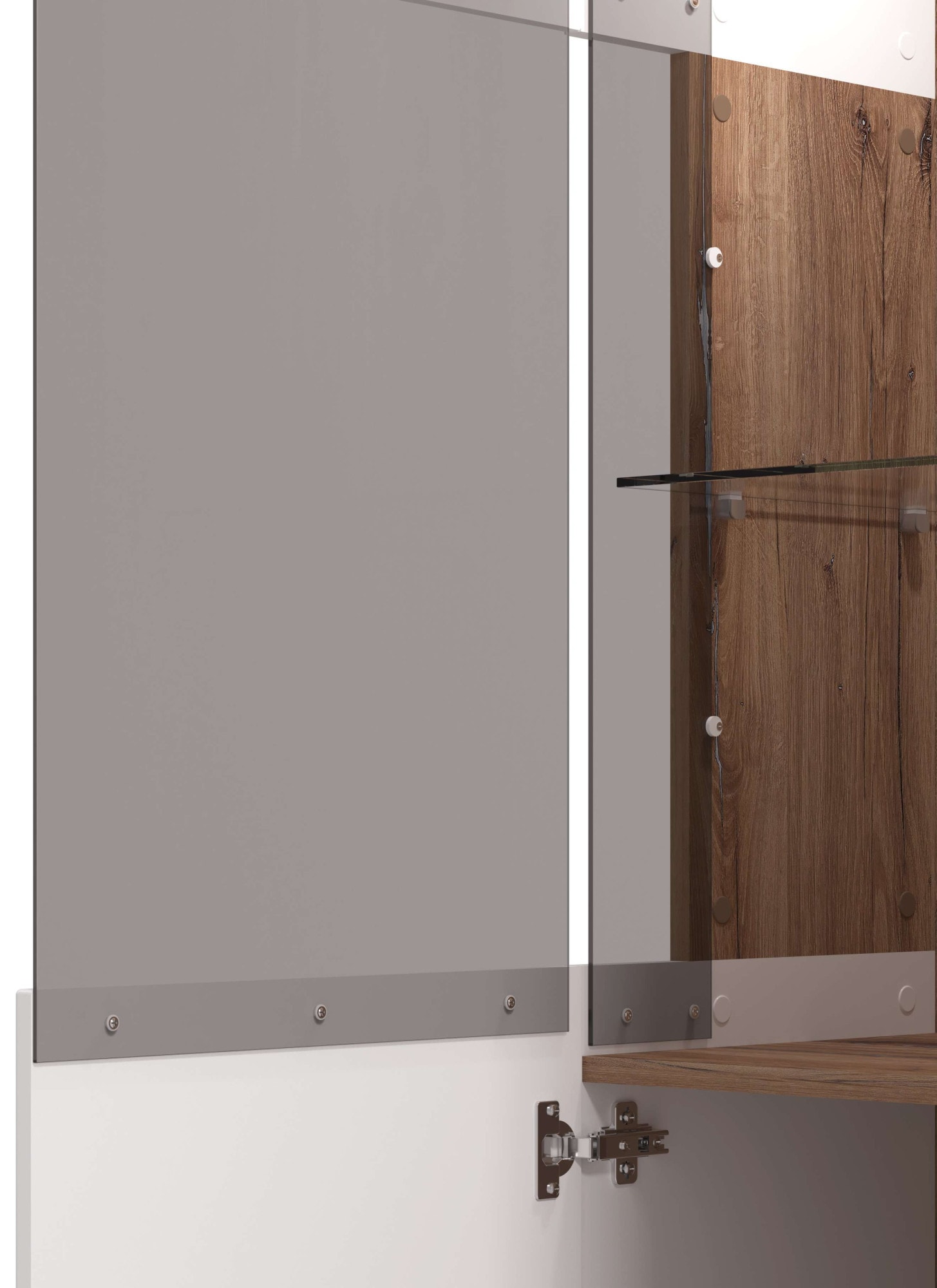 INOSIGN Buffet haut »Burgundy Sideboard, Stauraumschrank, Anrichte, Hochschrank, B93cm« Hochglanzfronten und eine Innenausstattung in Flagstaff Eiche