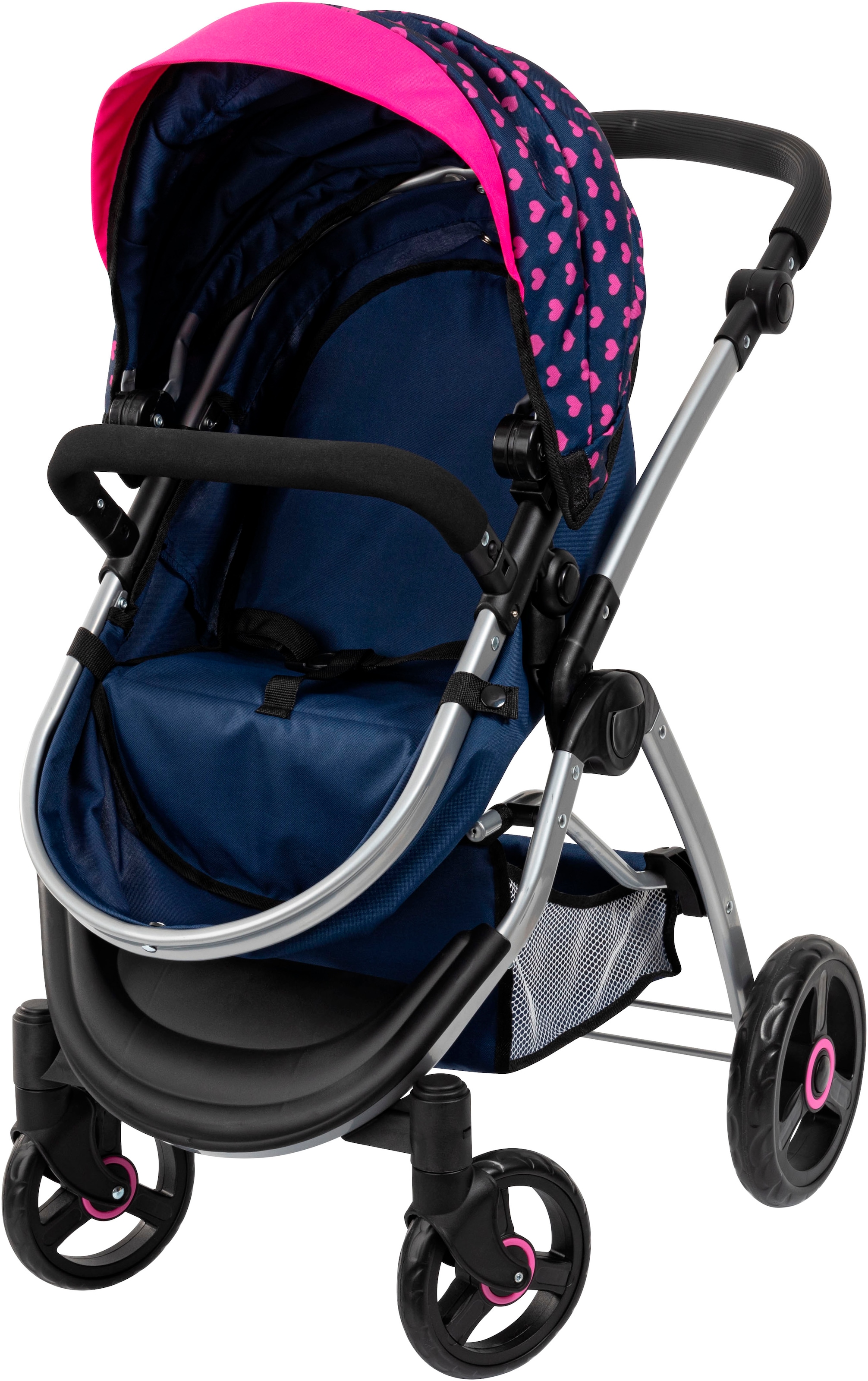 Bayer Poussette de poupée combinée »City Max blau« mit Wickeltasche