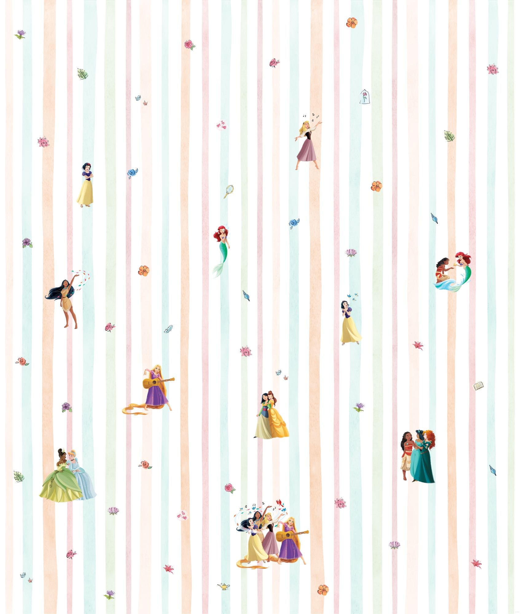 Komar Papier peint intissé »Disney Princesses Charmix« imprimé lisse rouleau de 212 x 250 cm