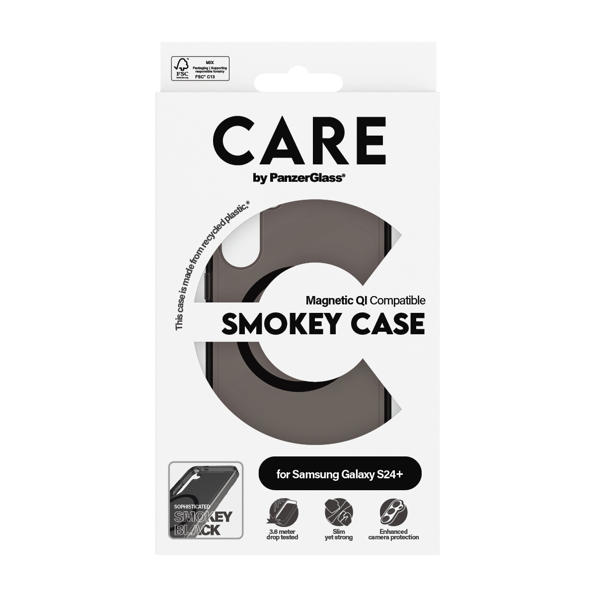 CARE by PanzerGlass Handyhülle »Magnetic Compatible Smokey Case für Samsung Galaxy S24+« Backcover, Schutzhülle, Handyschutzhülle, Case, Schutzcase, stossfest