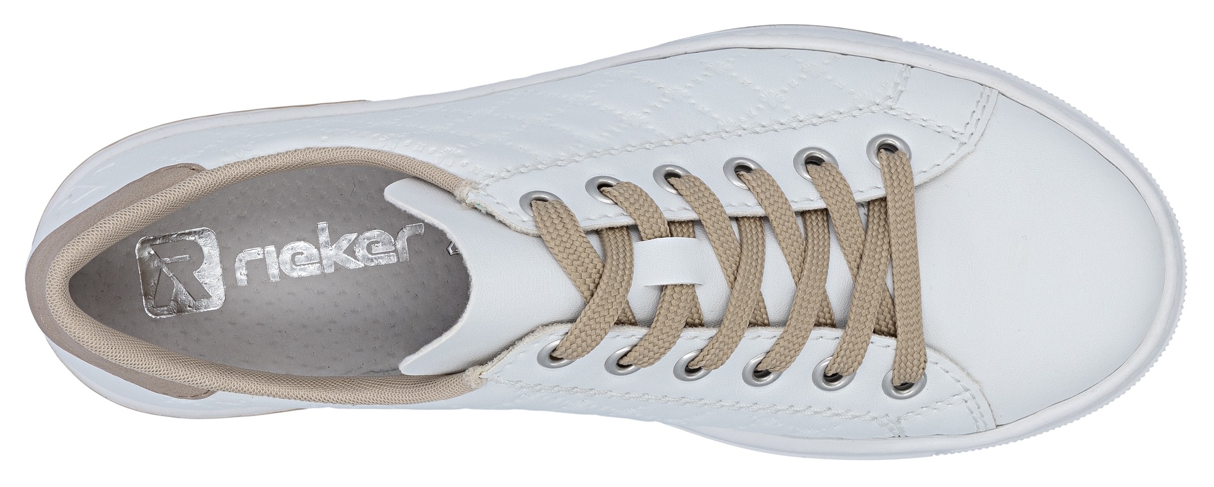 Rieker Baskets à plateforme  harmonischen Kontrastdetails, Freizeitschuh, Halbschuh, Schnürschuh