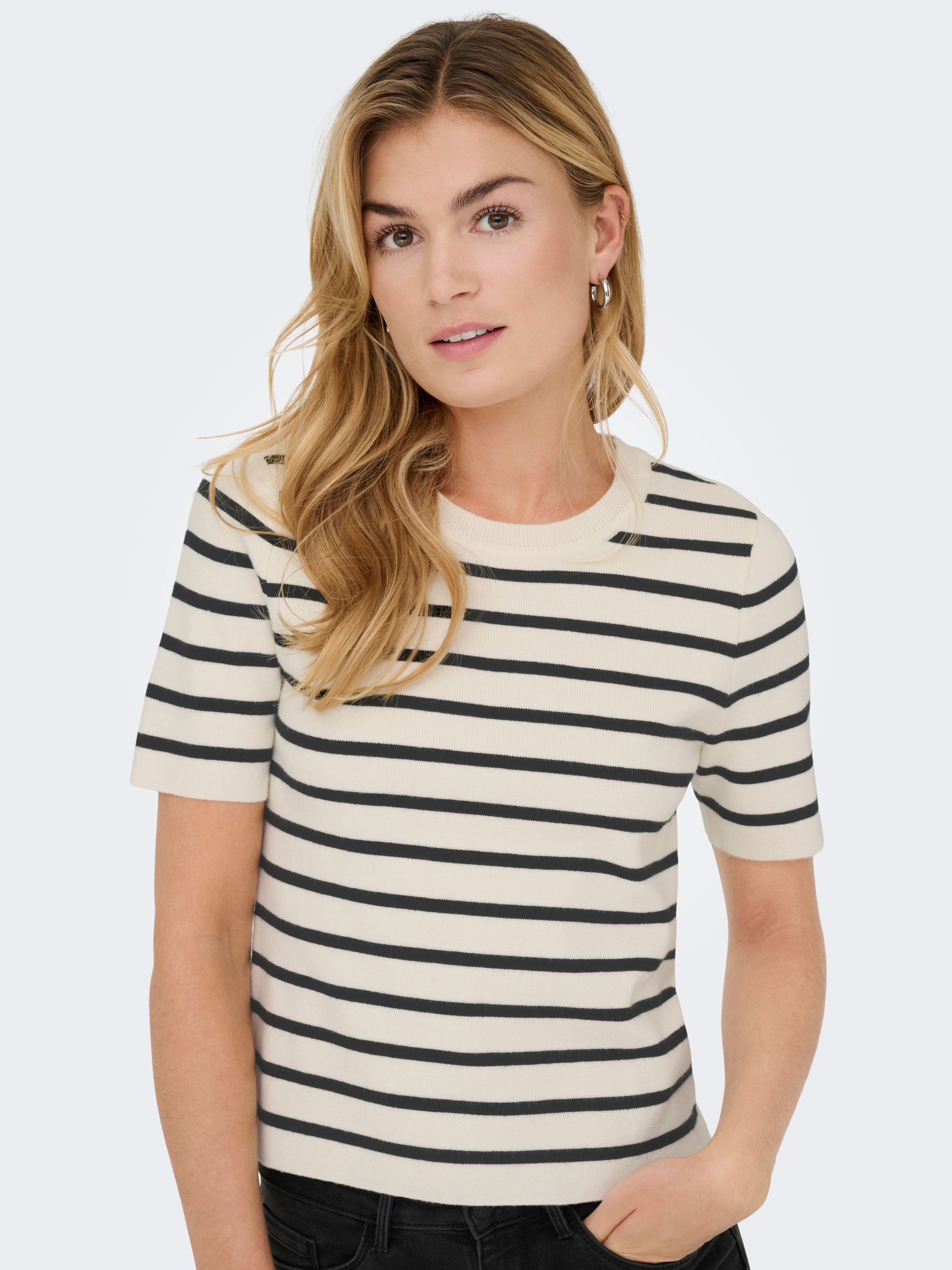 ONLY Kurzarmpullover »ONLFIE 2/4 PULLOVER NOOS KNT«