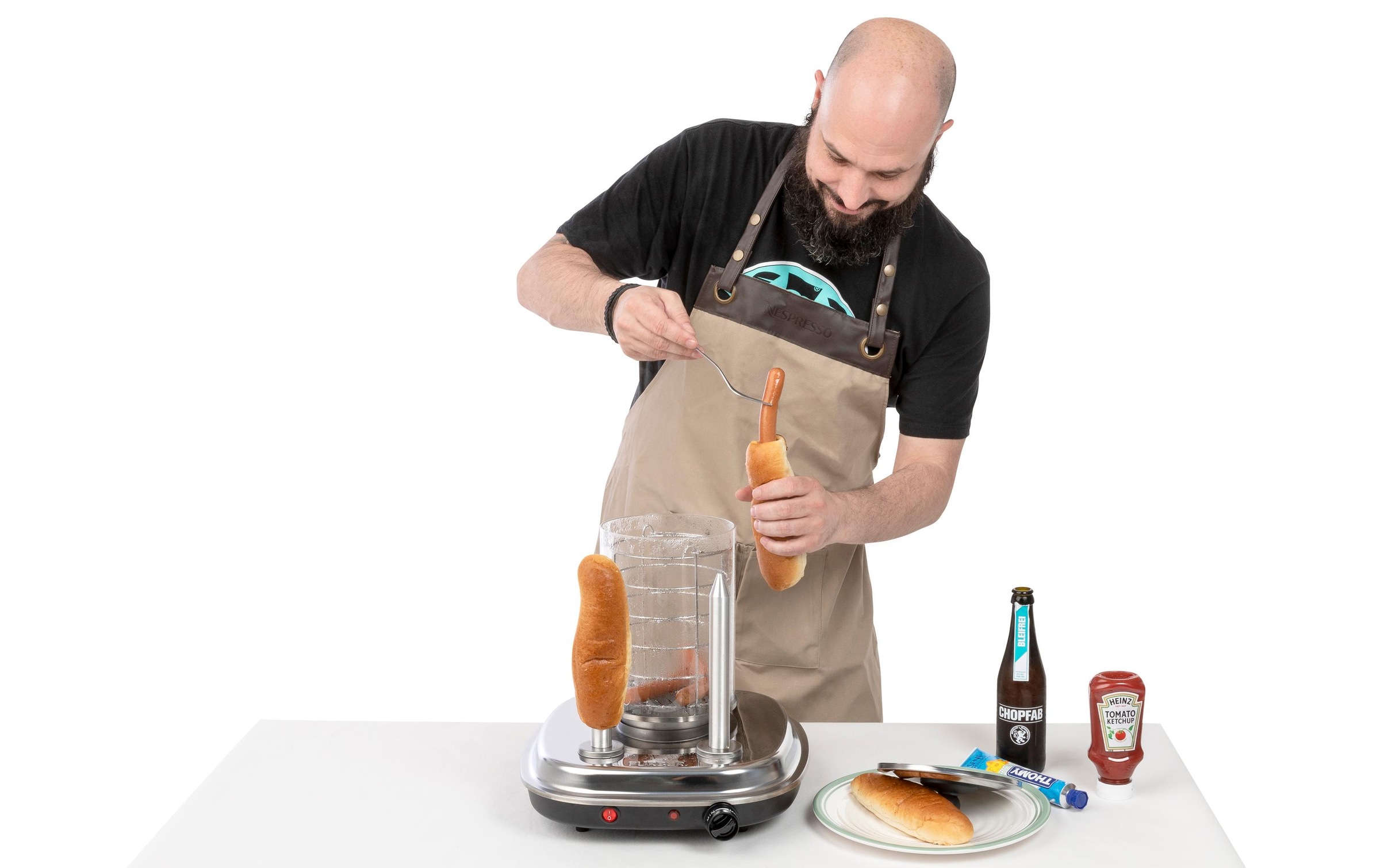 FURBER Appareil à hot-dogs »Dog Maschine Big John 42« 420 W