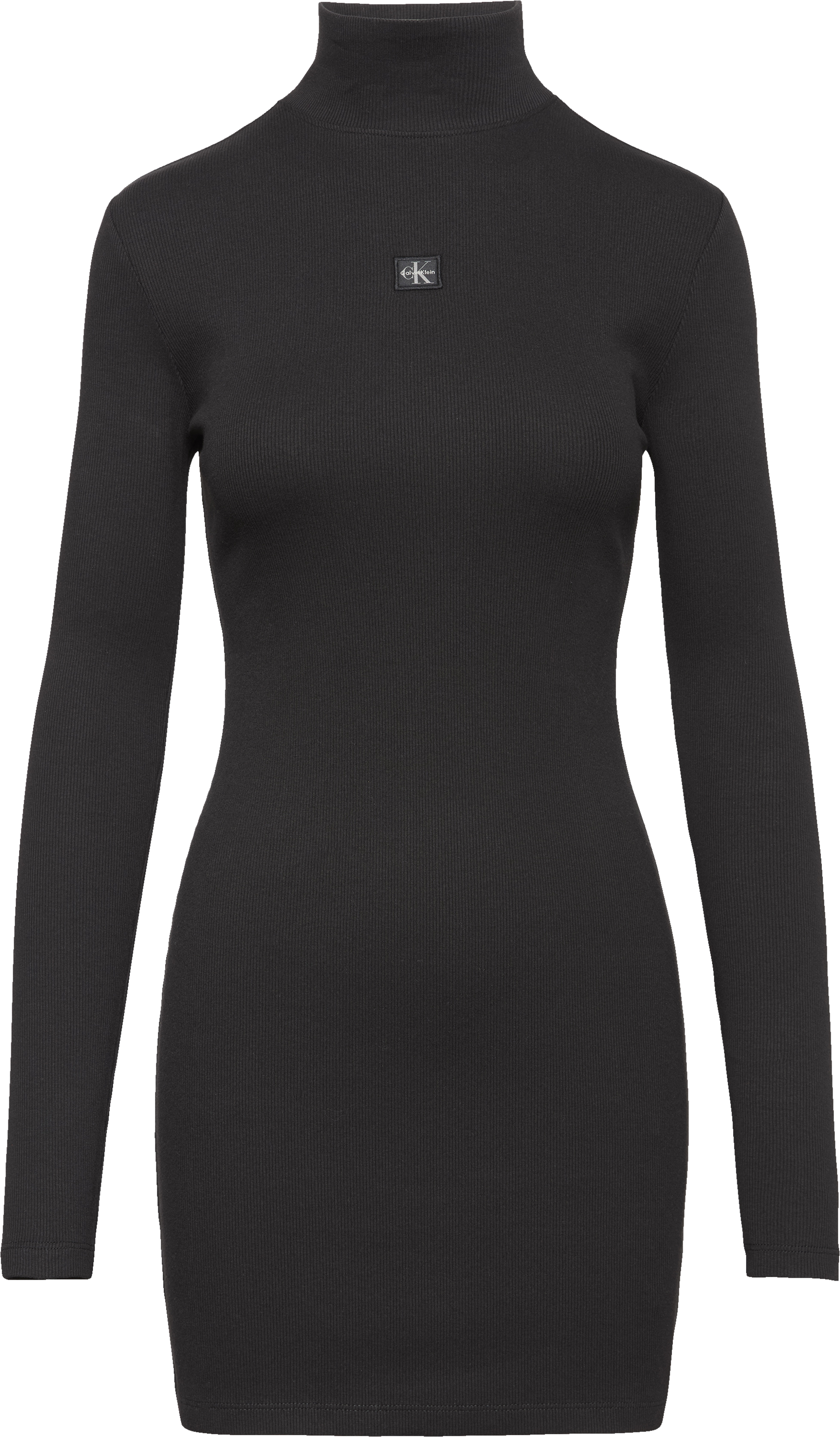 Calvin Klein Jeans Mini-robe Sans poche Figurbetonte Passform mit Stehkragen