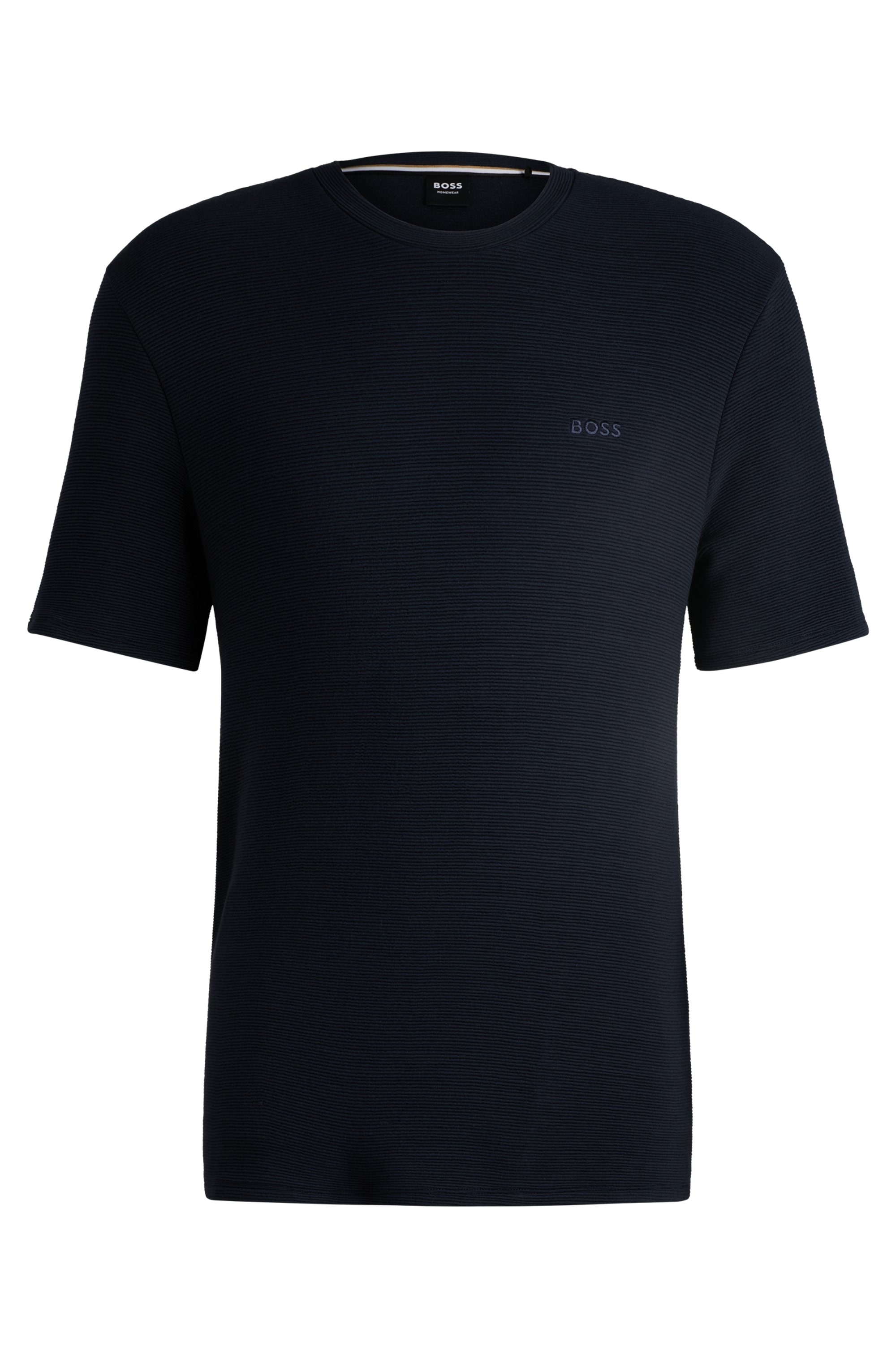 BOSS T-shirt aus Ripp-Qualität, regular fit, Rundhals