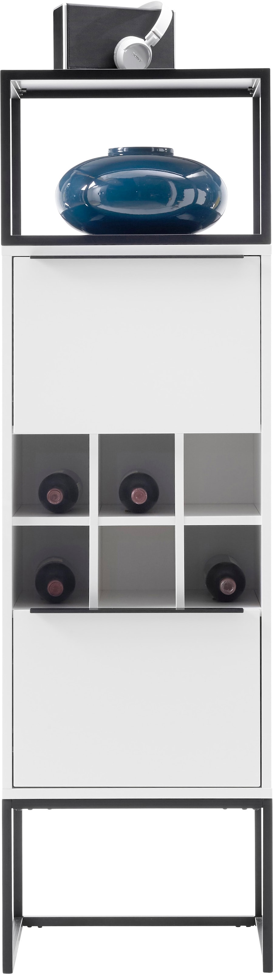 HBZ Highboard »Lille« 1 Stk. tlg. mit LED-Beleuchtung, Wohnzimmerschrank in Eiche Artisan NB