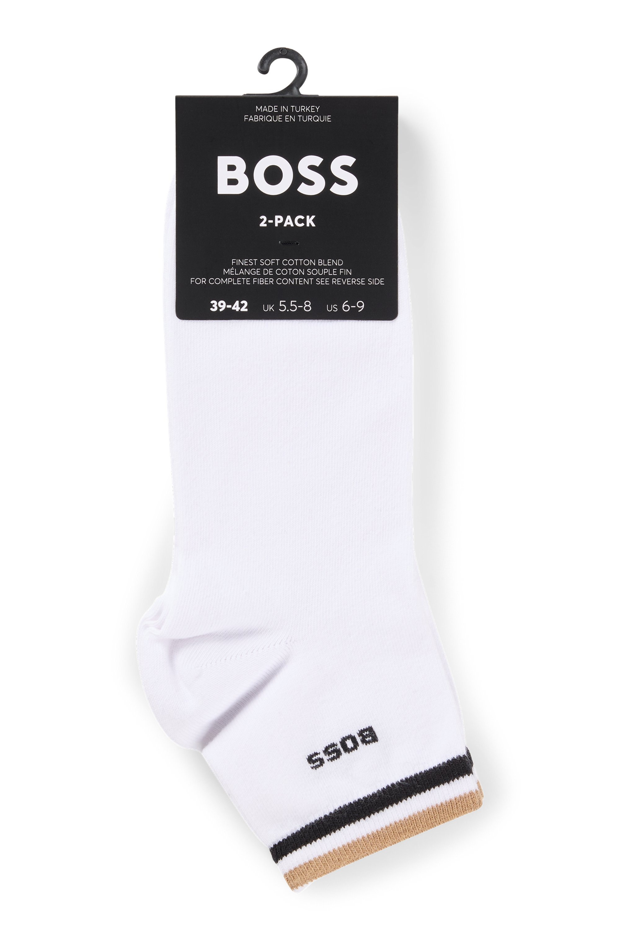 BOSS Freizeitsocken »2P SH Stripe CC« Packung, 2er, 2 Stk. tlg. mit BOSS Schriftzug