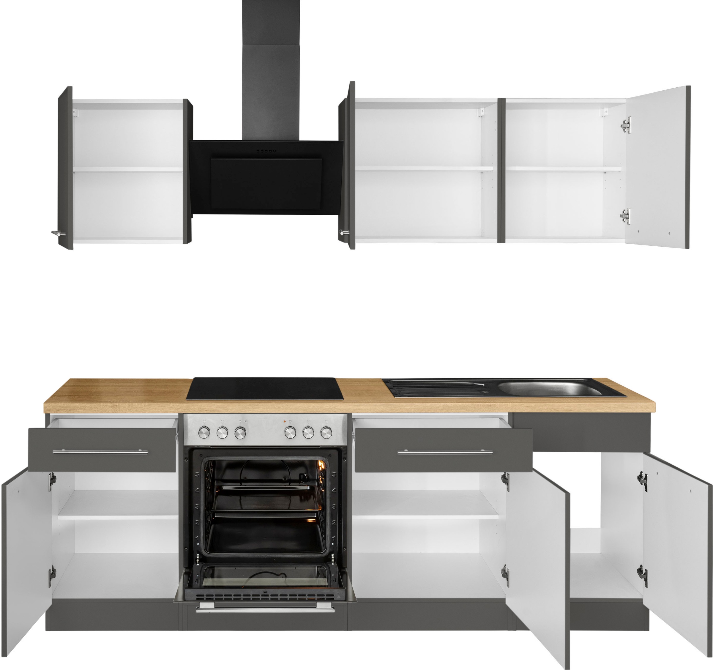 wiho Küchen Kitchenette »Unna« sans appareils électriques, largeur 220 cm