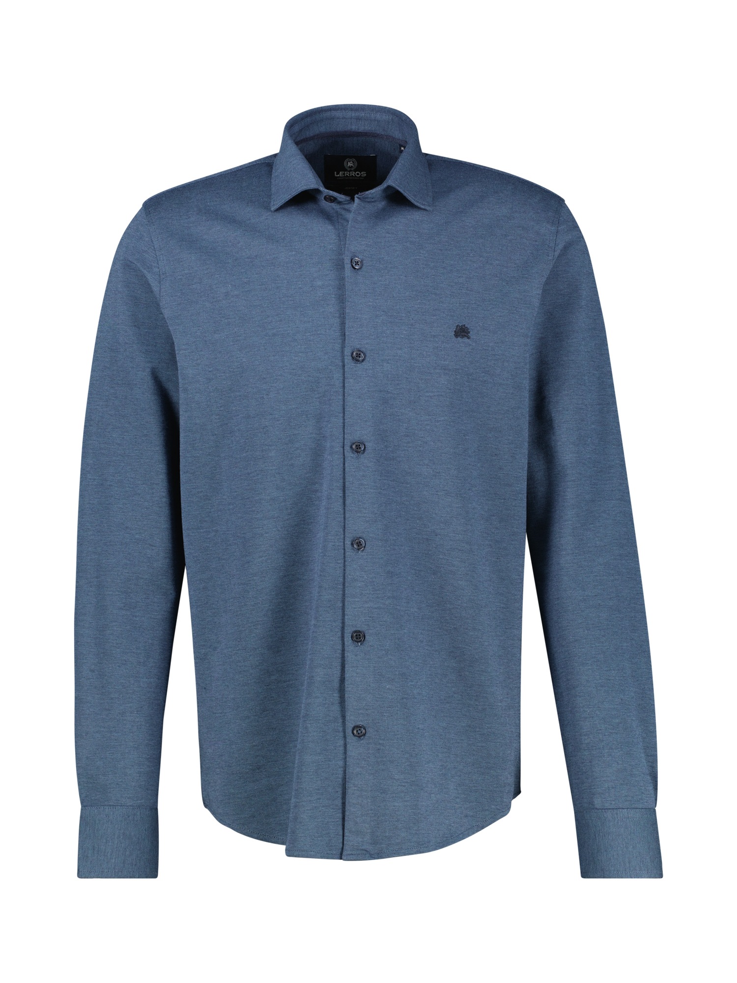 LERROS Chemise à manches longues »Jerseyhemd mit 2-Knopf-Manschette und Kentkragen«