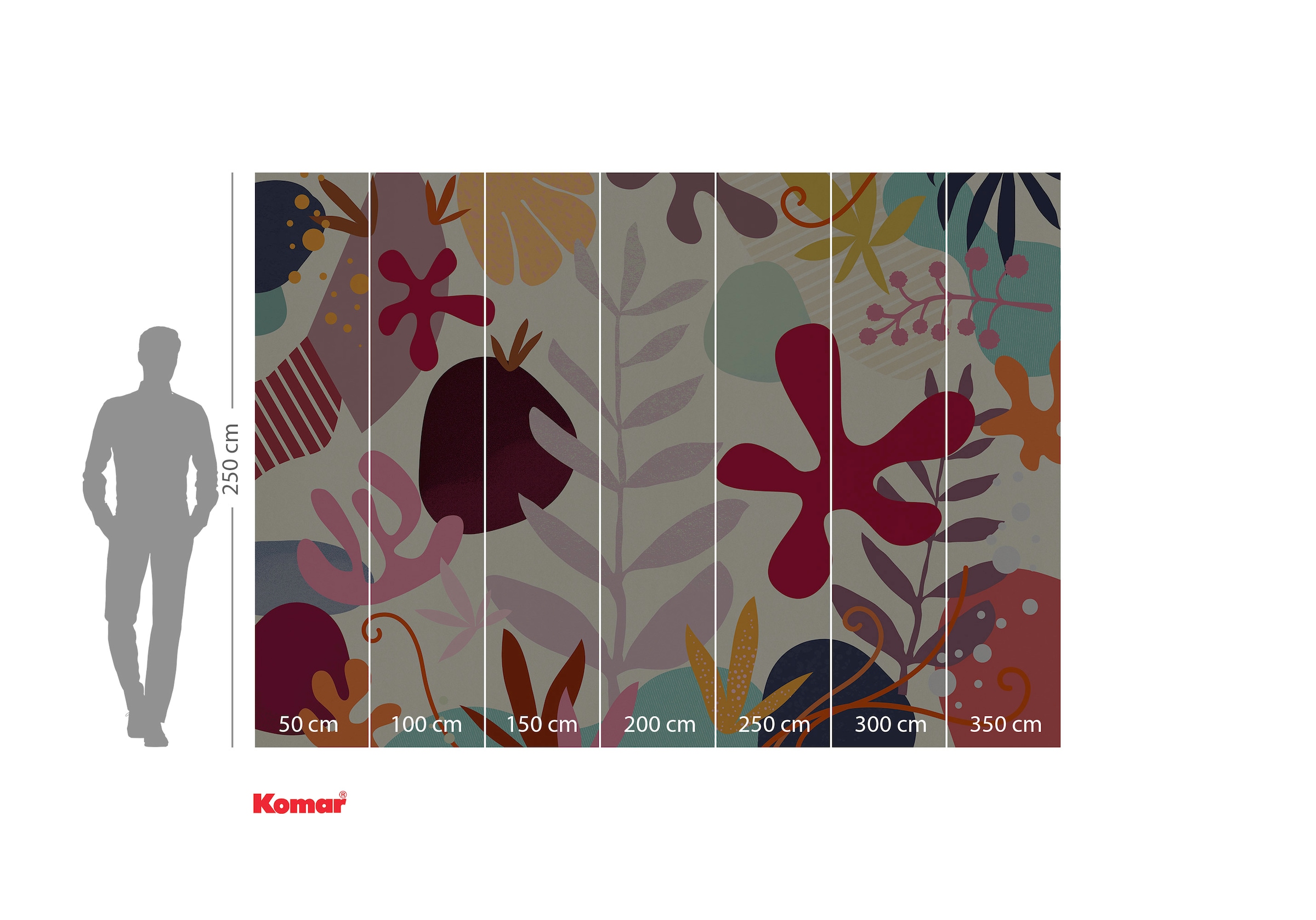 Komar Fototapete »Komar Vlies Fototapete - Happy Corals - Grösse 350 x 250 cm« bedruckt glatt