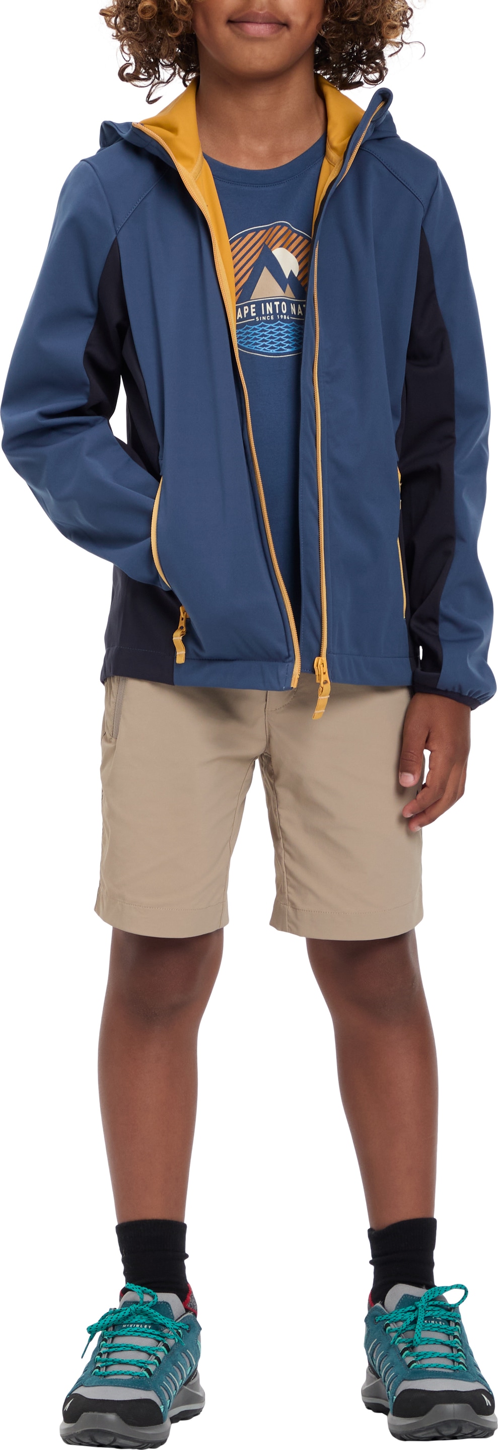 McKINLEY Veste d'extérieur »JU.-UNTERJACKE ABE LT B« avec capuche empiècements et accessoires contrastés, avec capuche
