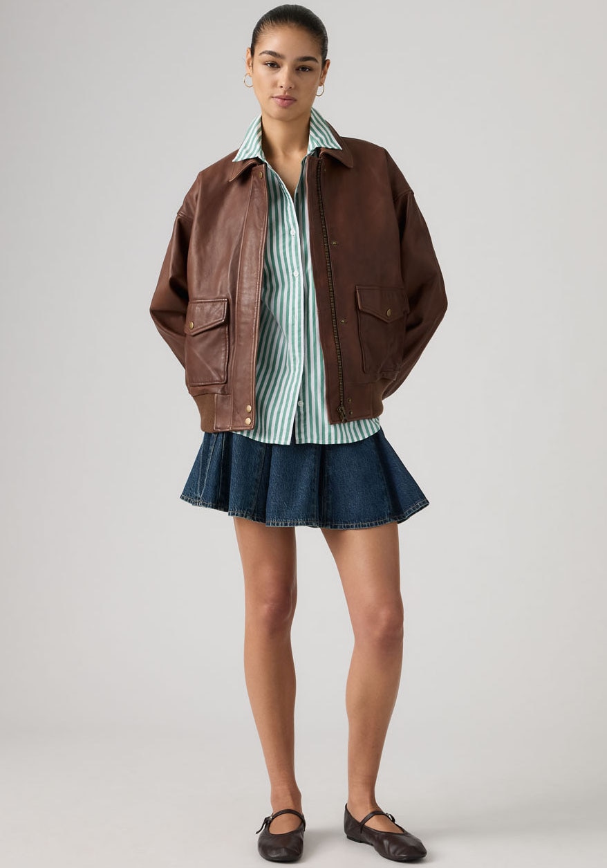 Levi's® Jupe midi »GODET MINI SKIRT« Denim-Faltenrock