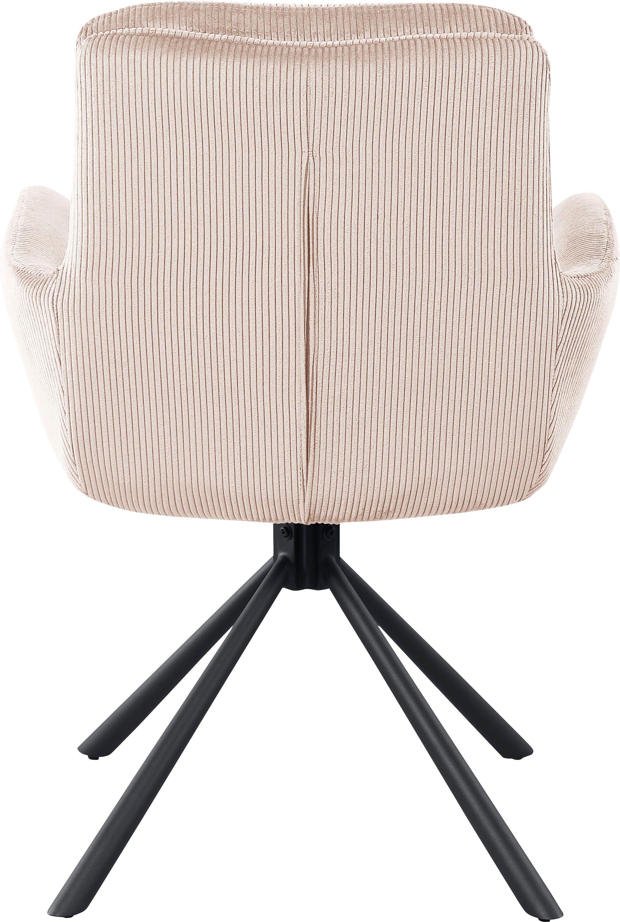 SalesFever Chaise de salle à manger »Pizzo Eleganter Armlehnstuhl« () 1 cuisfauteuil de salle à manger en velours côtelé avec rotation 360°