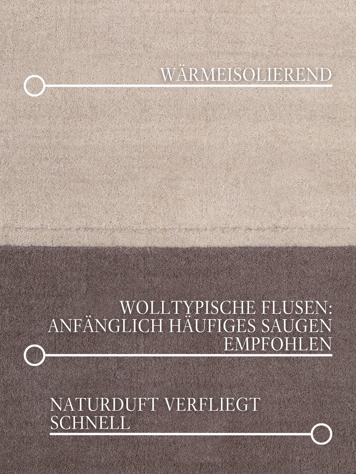 Villeroy & Boch Wollteppich »Quentin« rechteckig 16 mm Höhe Wolle, Natur, Handgemacht, Landhaus, Skandi, Wohnzimmer, Schlafzimmer