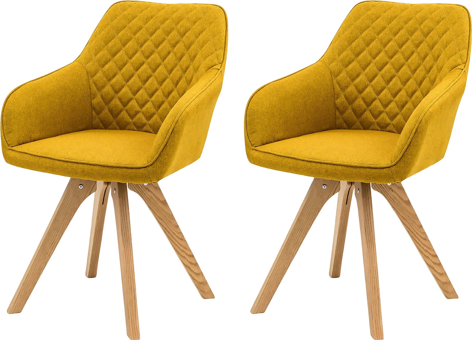 SalesFever Esszimmerstuhl »Bequemer Stuhl« (Set) 2 Stk.Elegantes 2er-Set, Rückenlehne mit Diamantsteppung